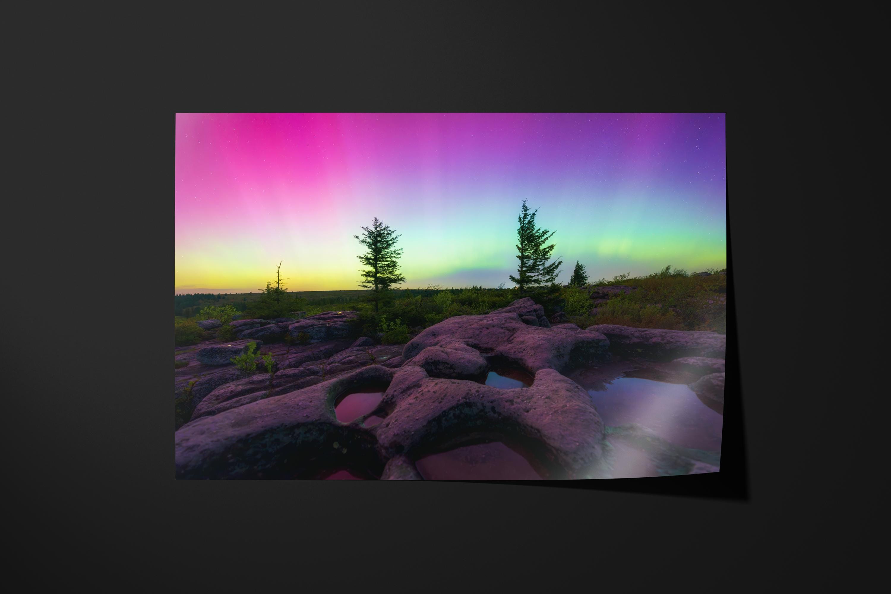 Aurora Over Bear Rocks