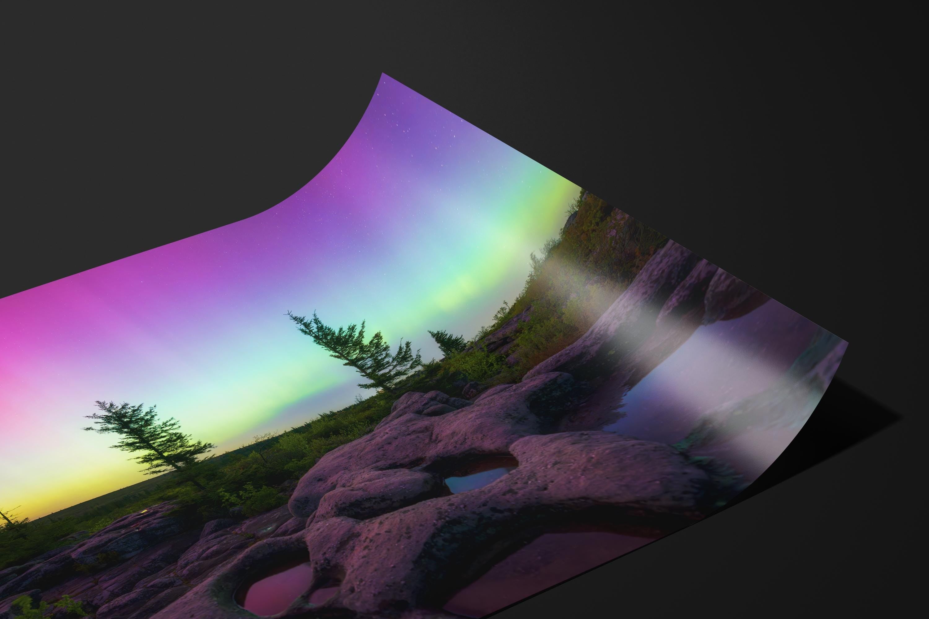 Aurora Over Bear Rocks