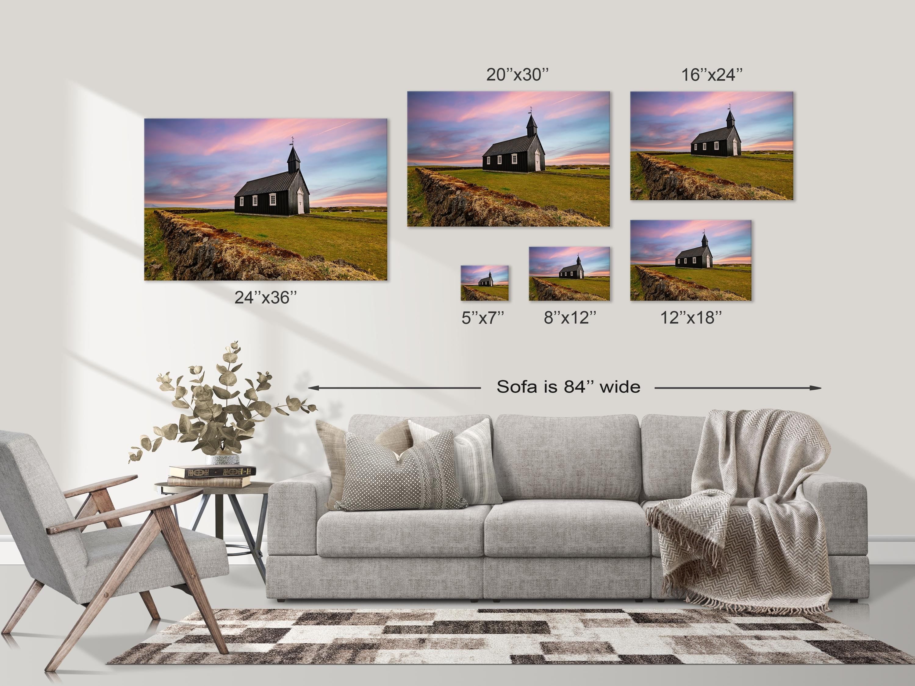Black Church at Sunset