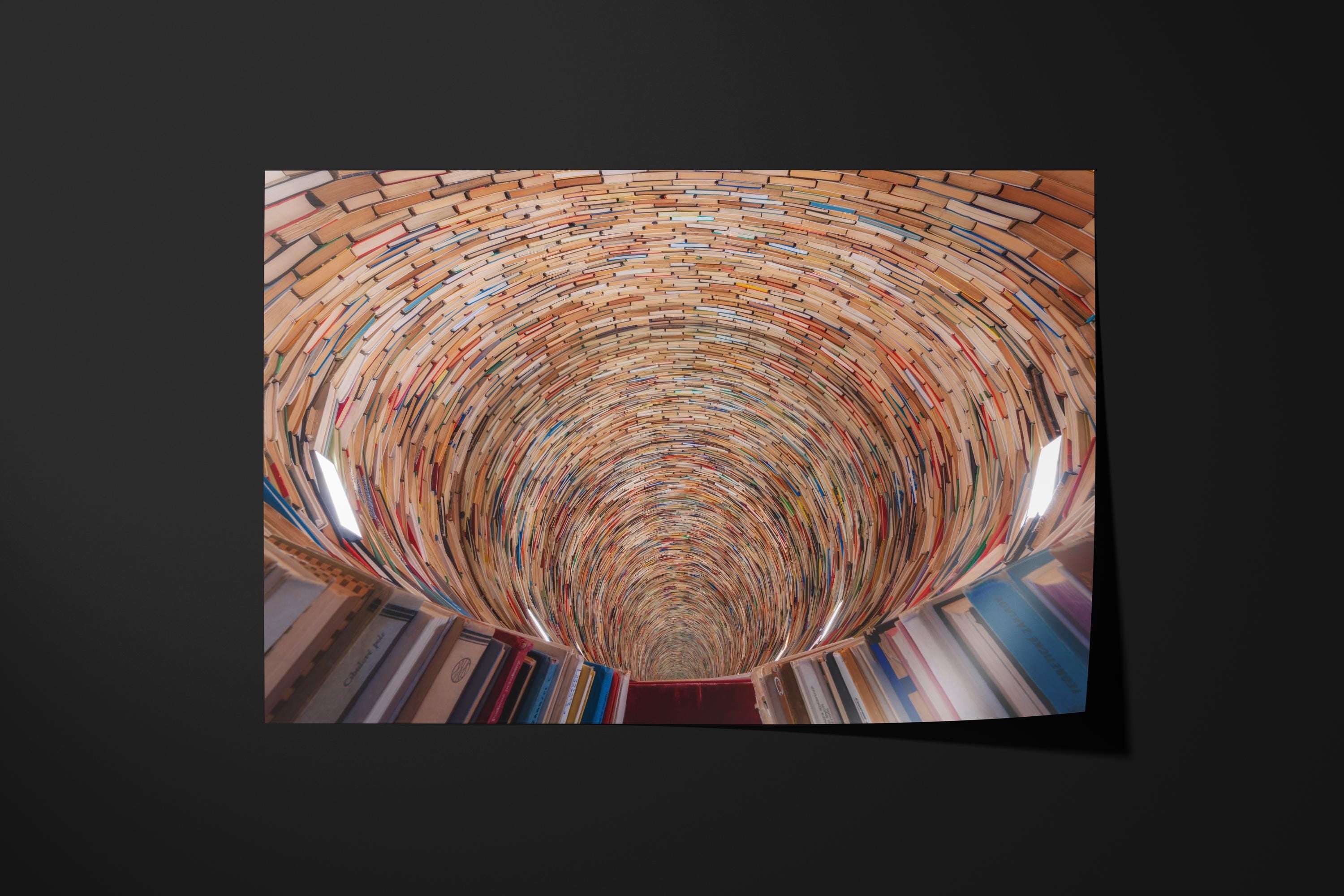 Infinite Book Tunnel Above