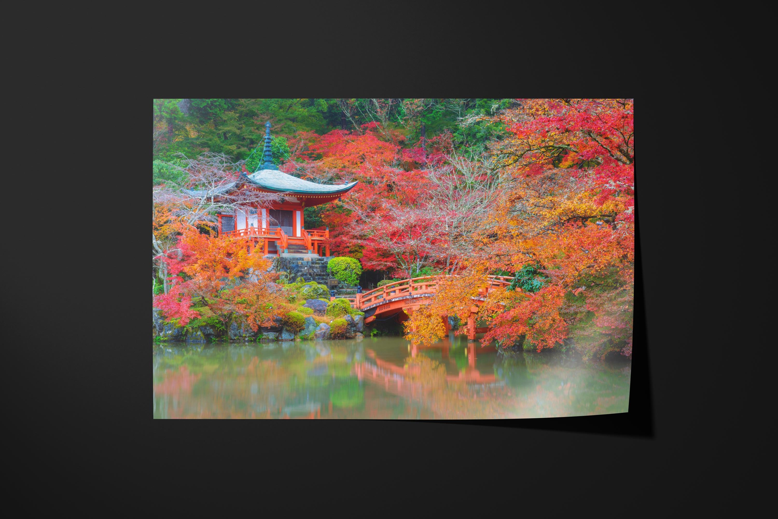 Kyoto Temple in Autumn