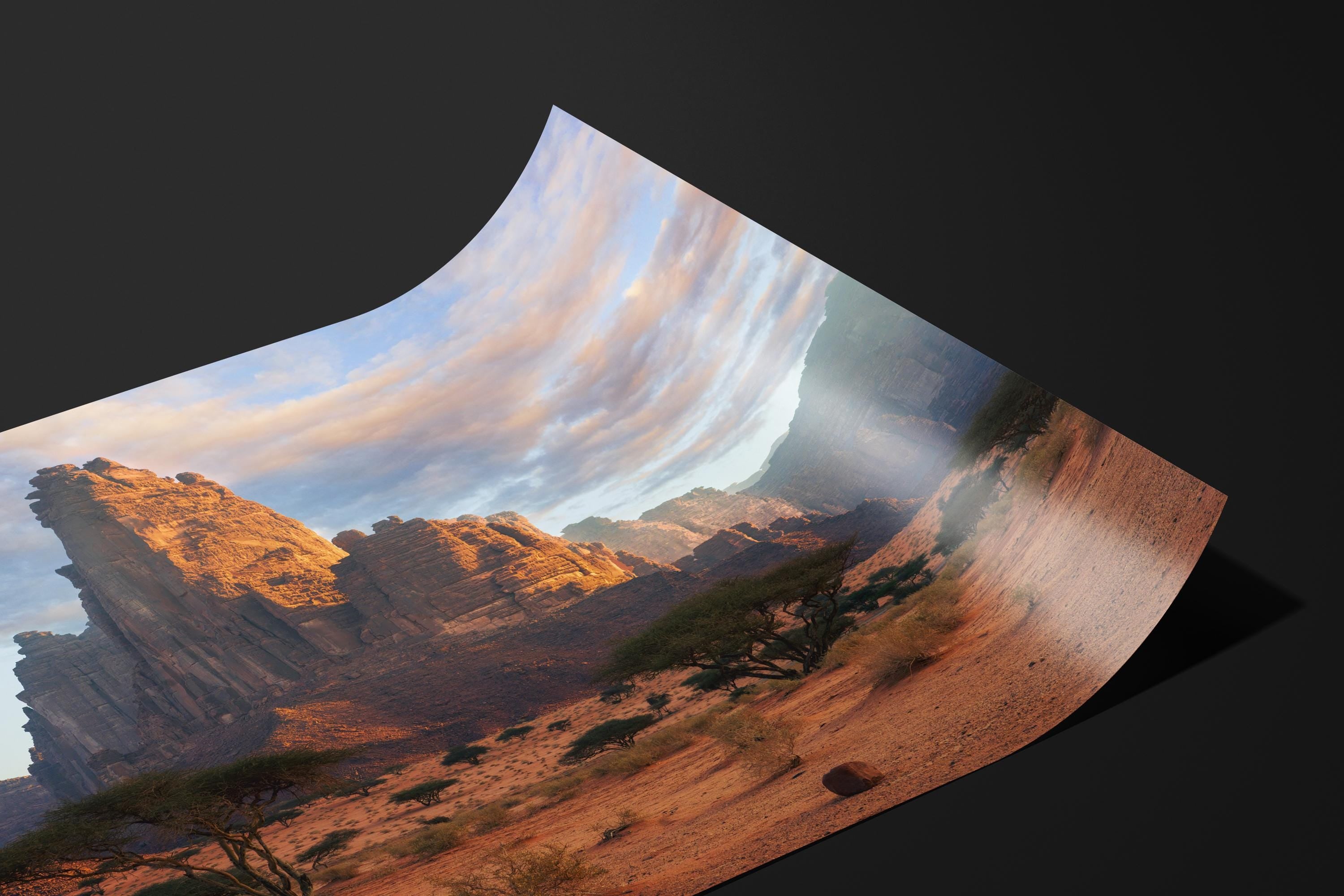 Sunlit Disah Rock Formation