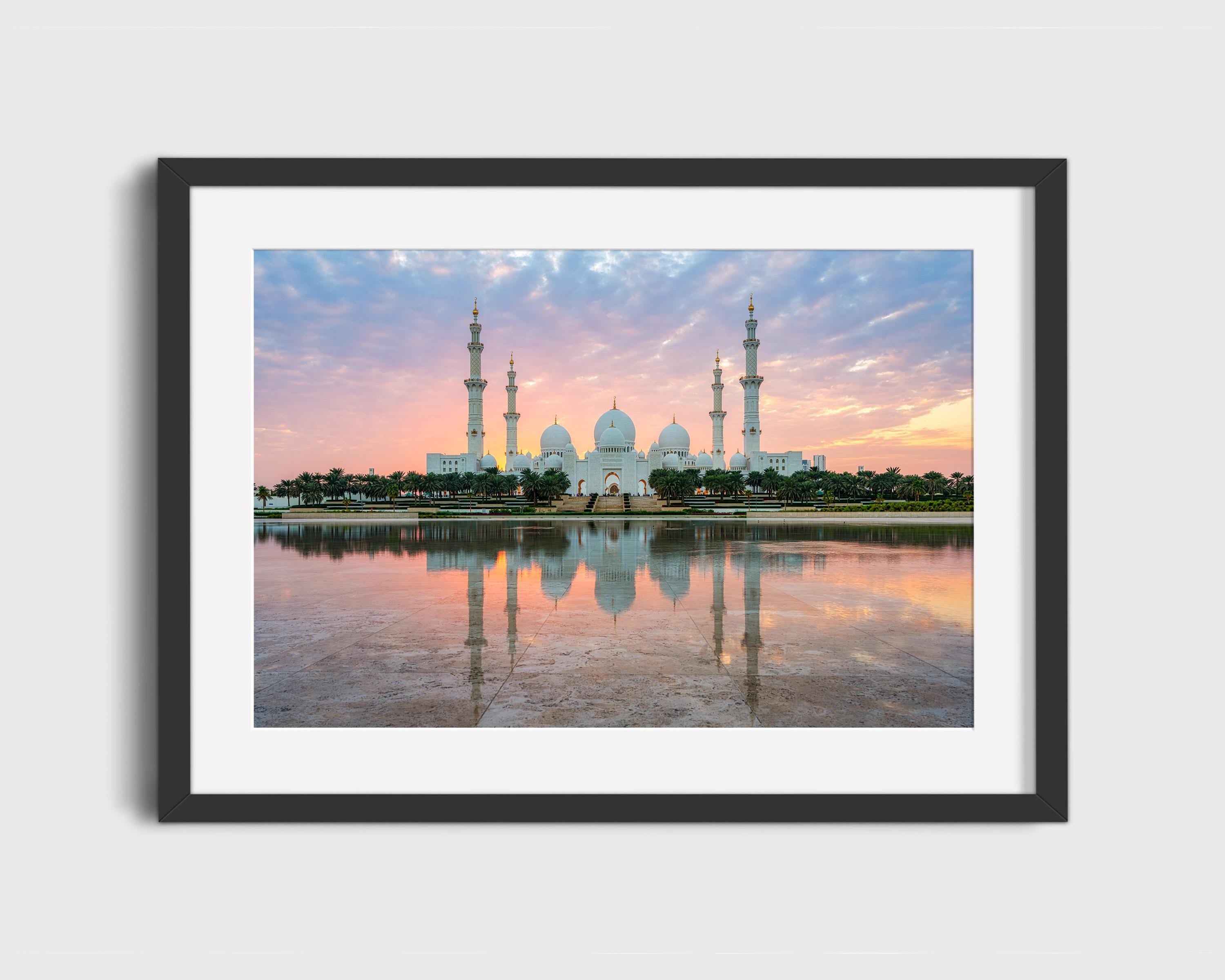 Sheikh Zayed Mosque Blue Reflection