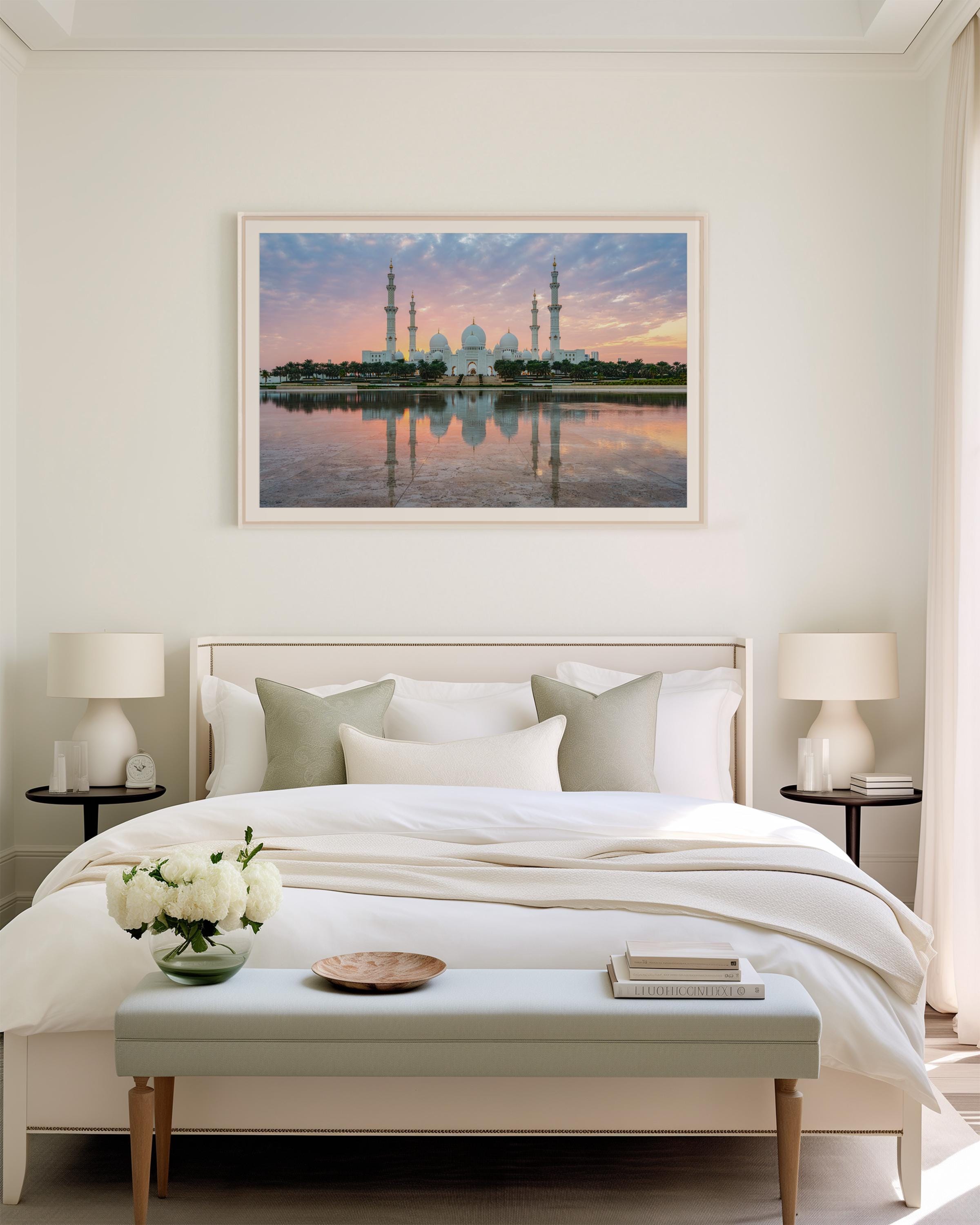 Sheikh Zayed Mosque Blue Reflection