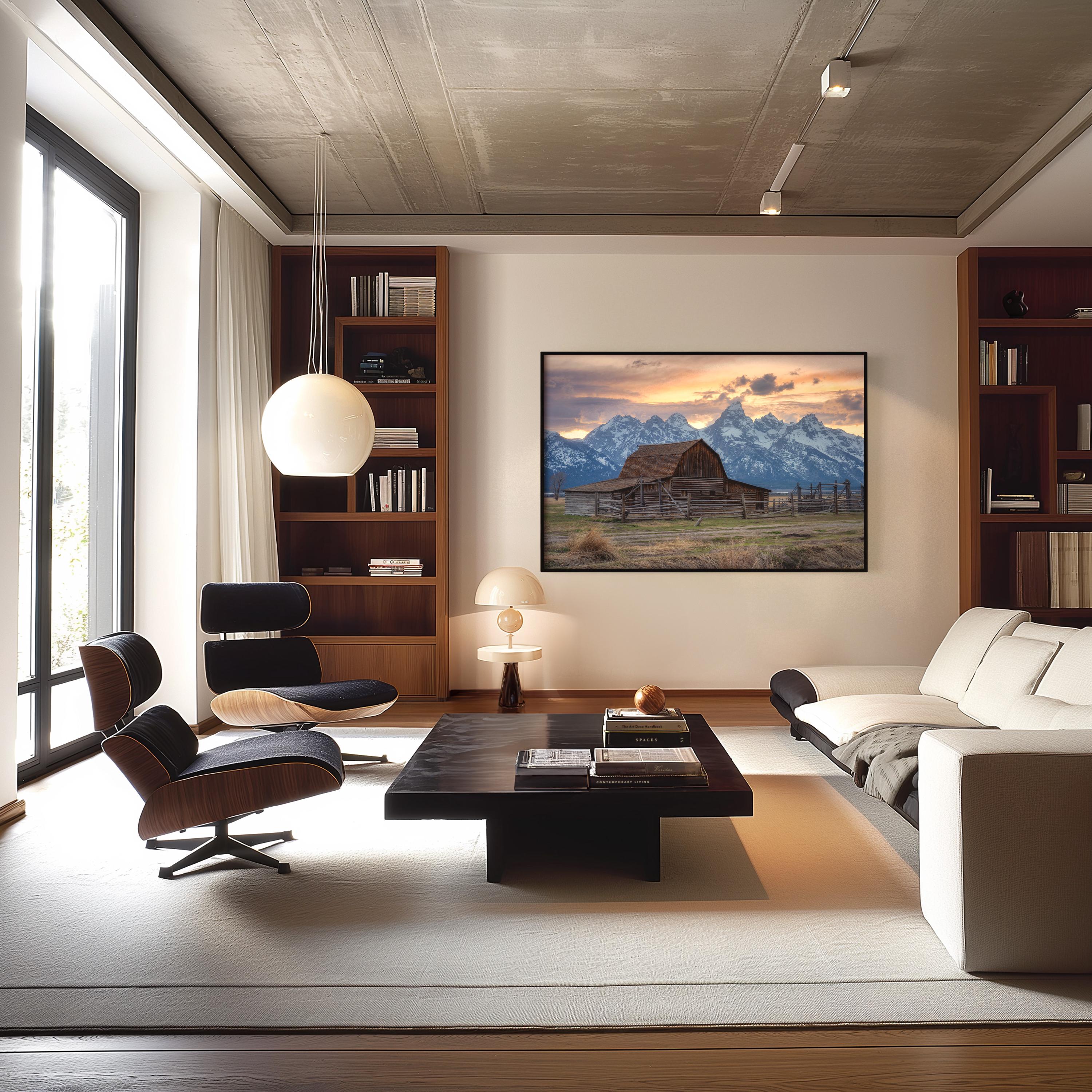 Grand Teton Barn Sunrise