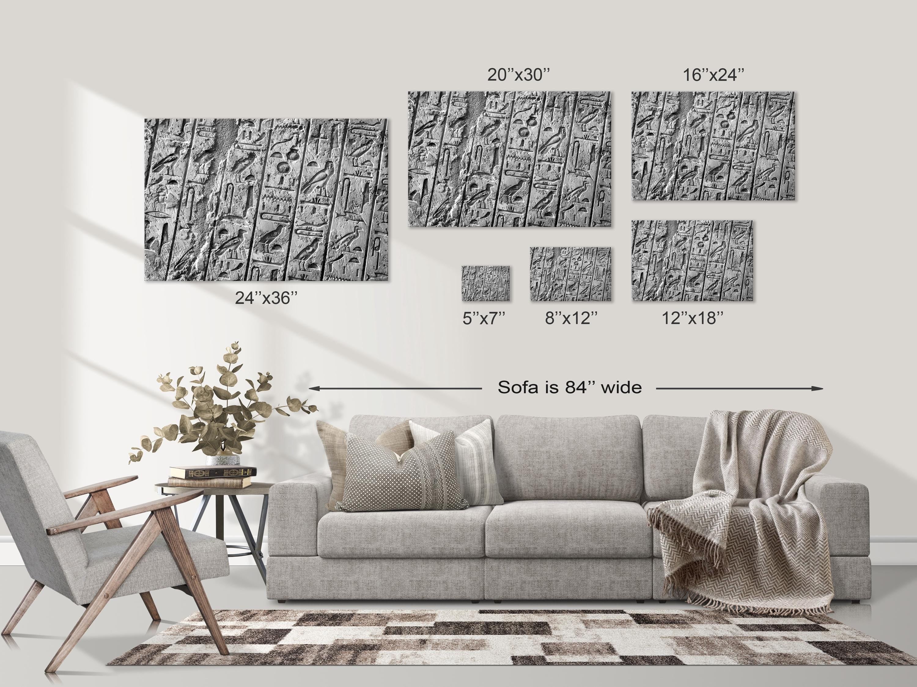 Egyptian Hieroglyphs Distressed