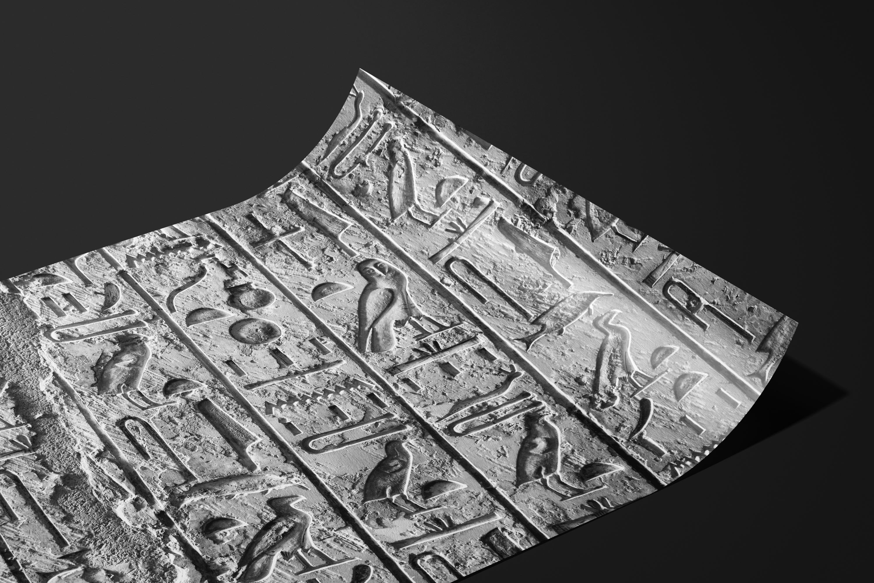 Egyptian Hieroglyphs Distressed