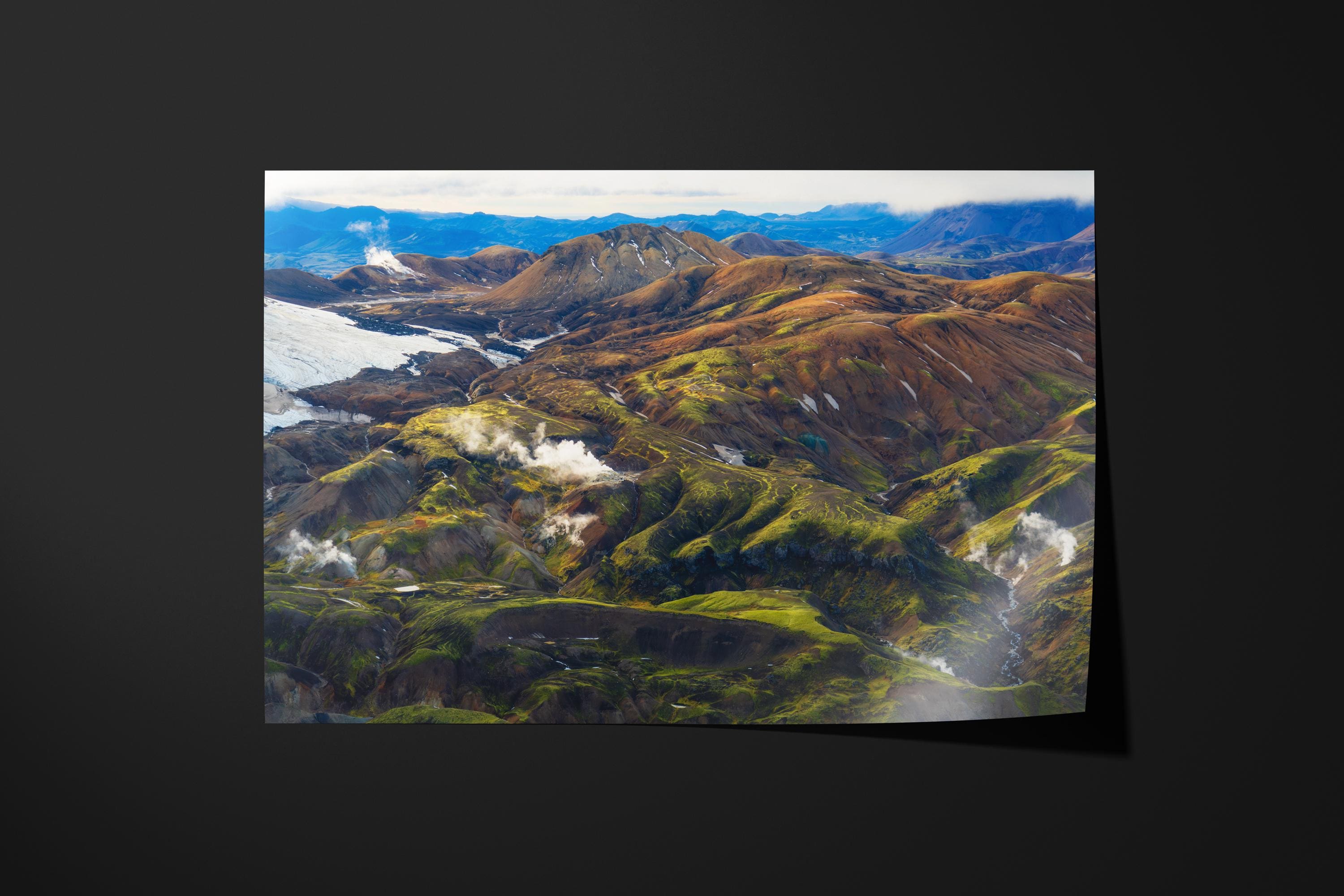 Iceland Highlands Aerial Above