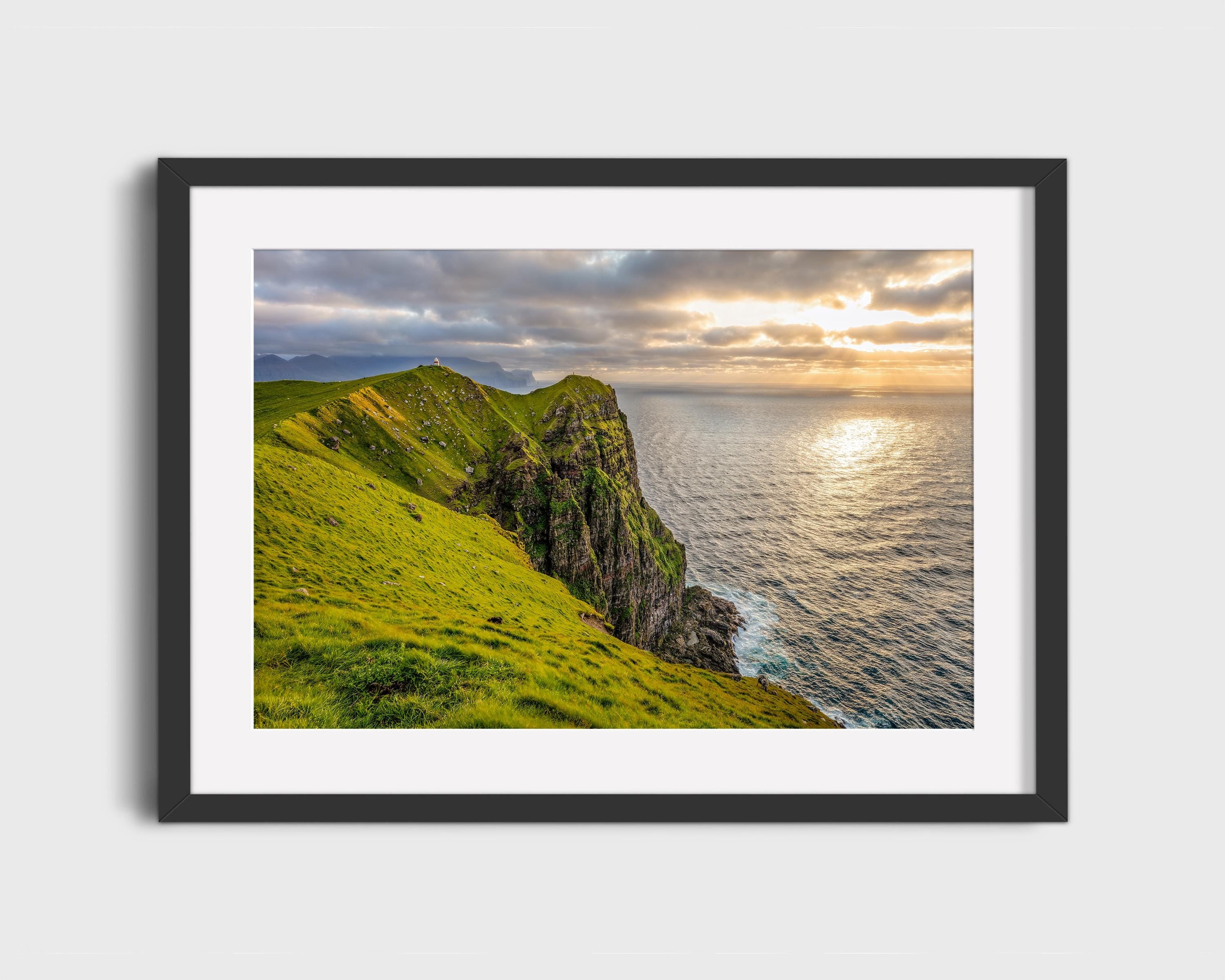 Kallur Lighthouse Faroe Islands Sunset