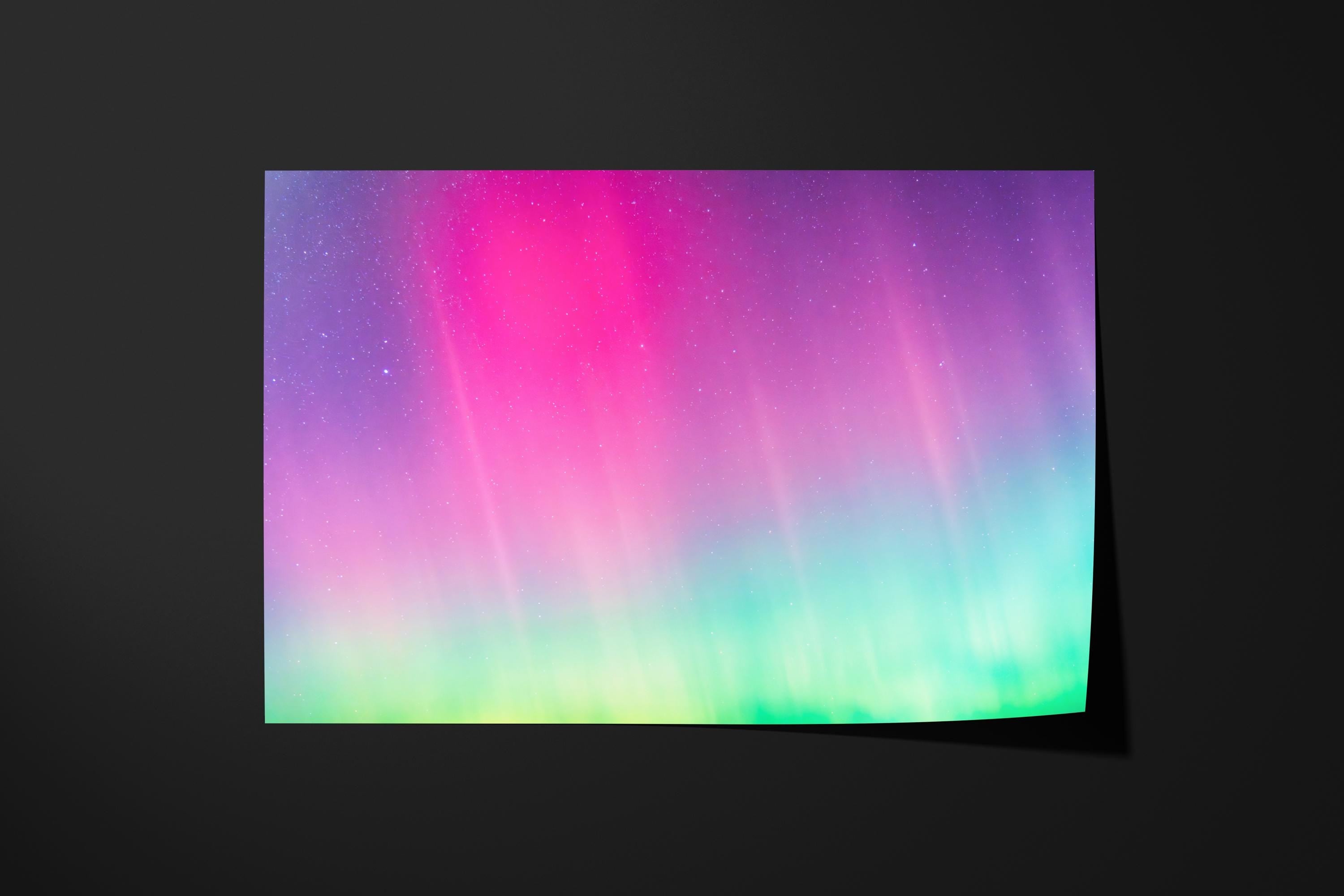 Pink & Green Aurora Borealis