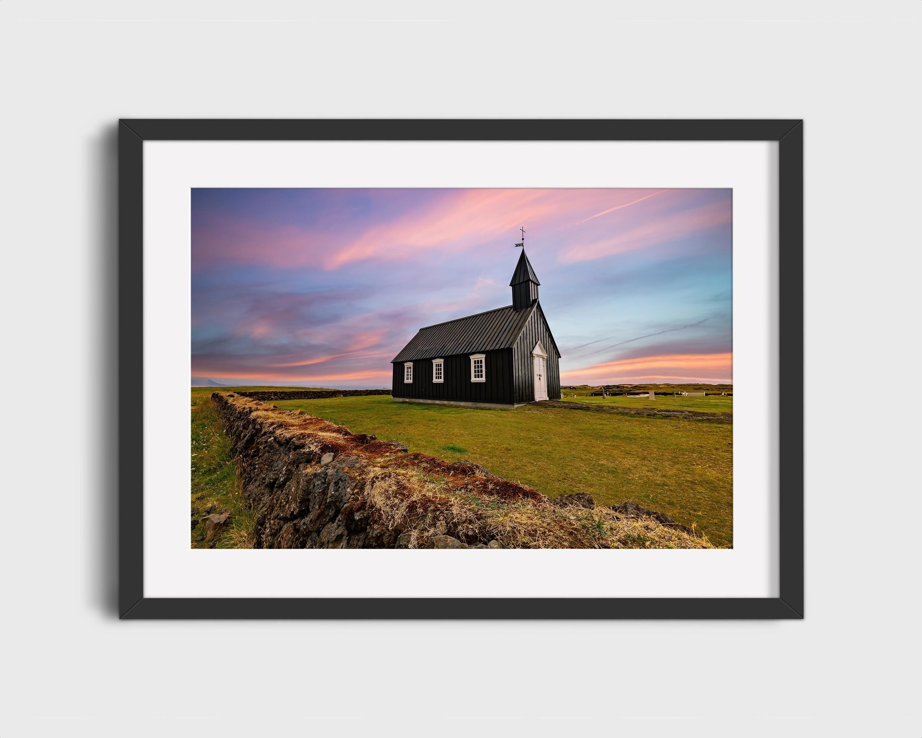 Black Church at Sunset