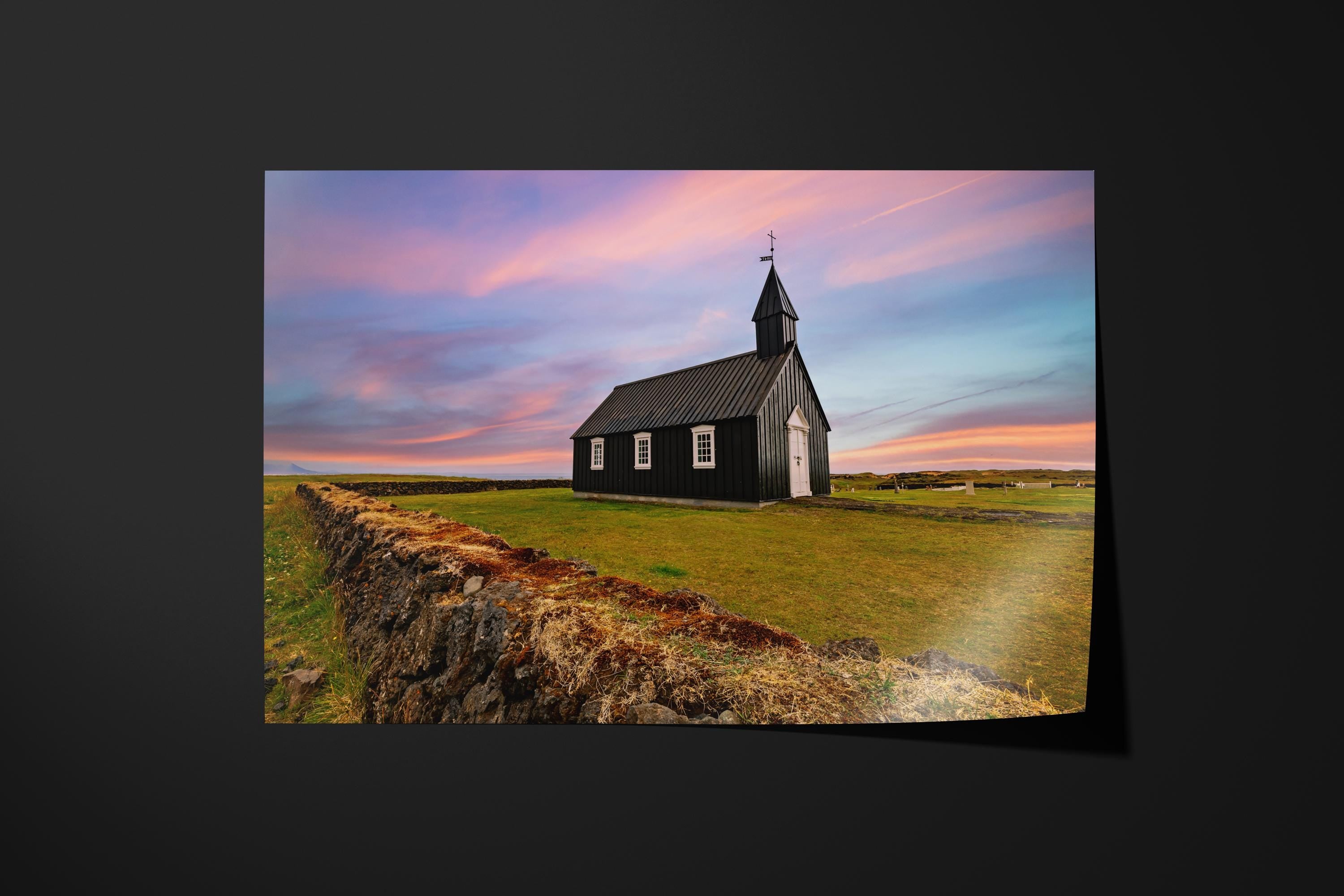 Black Church at Sunset