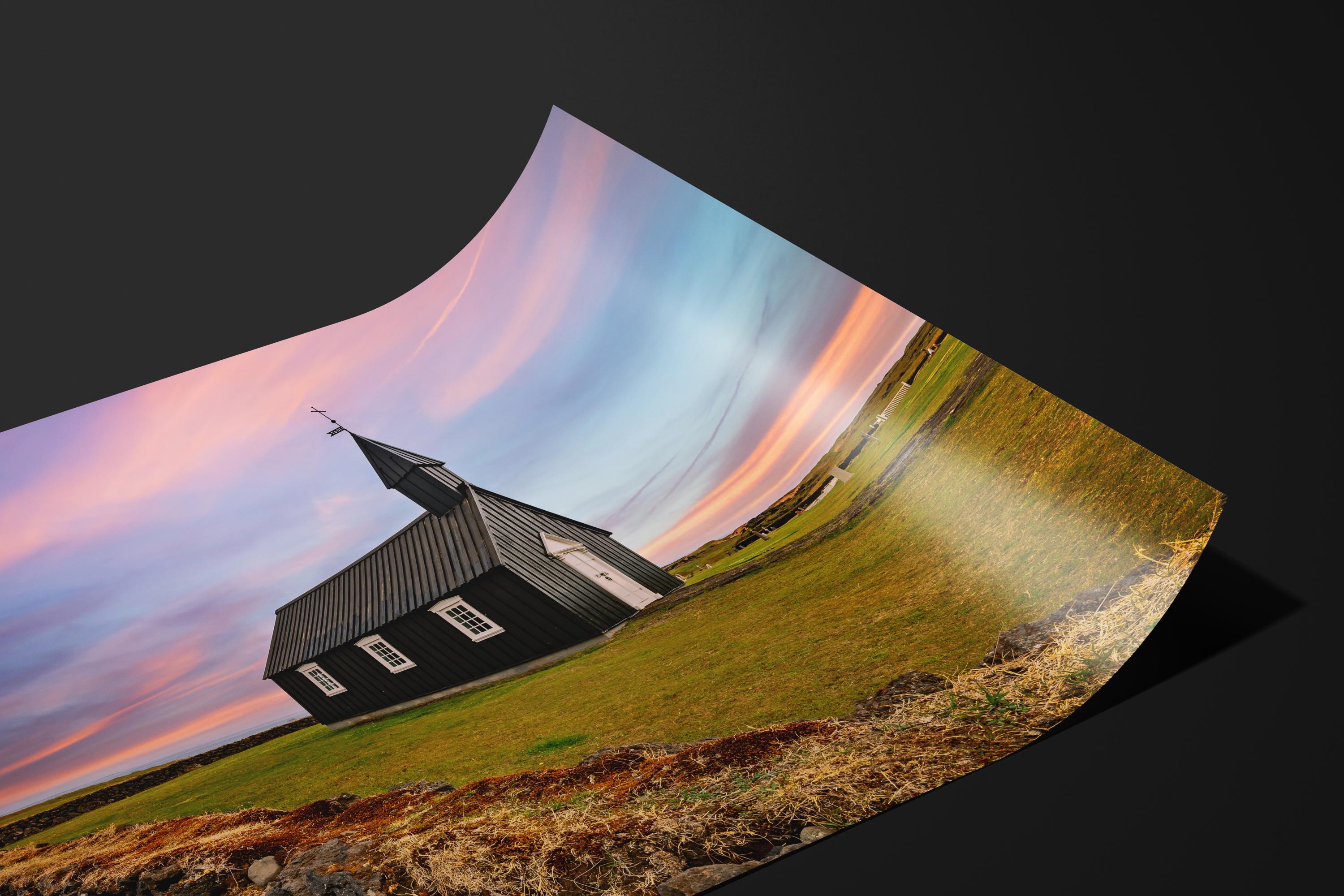 Black Church at Sunset
