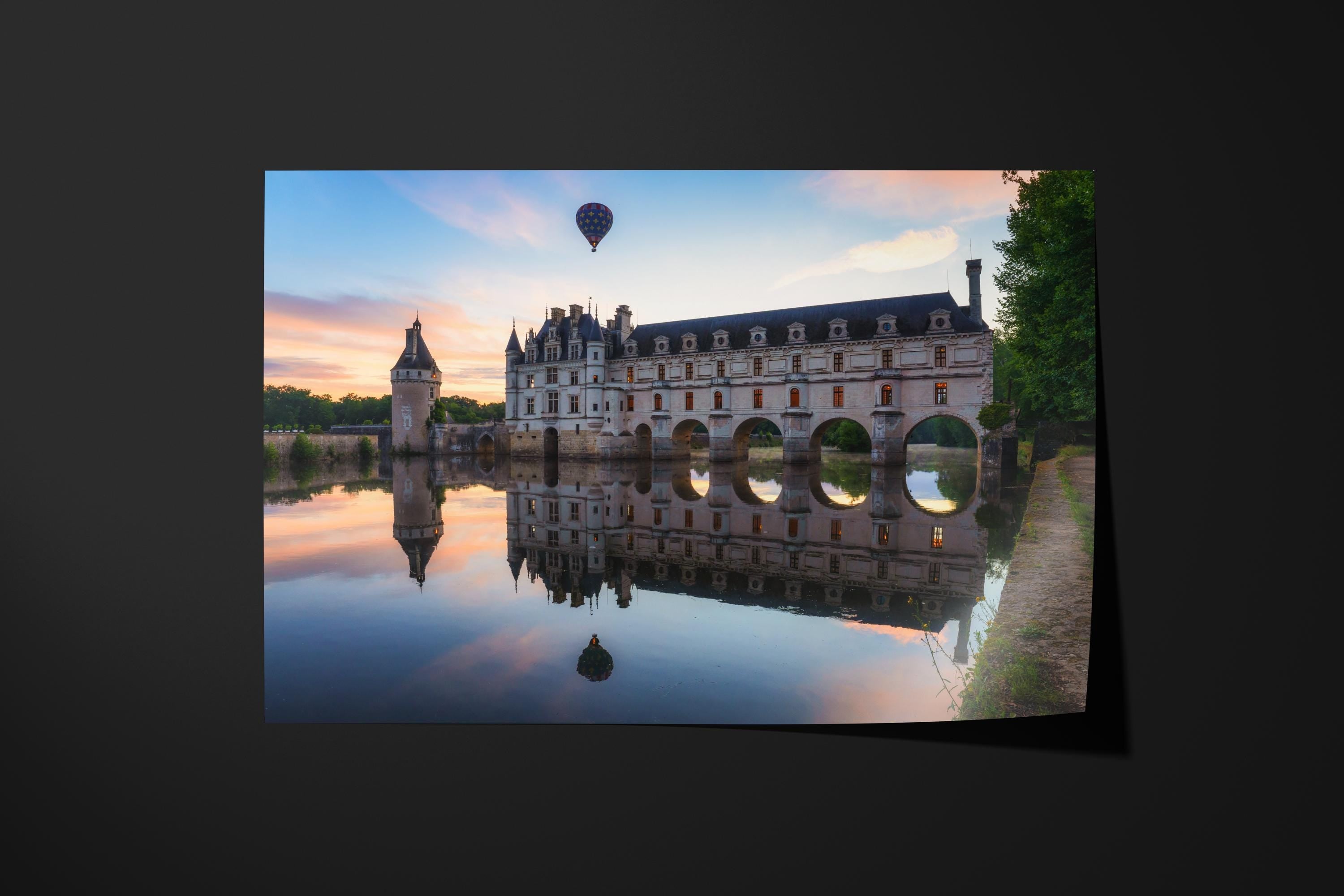 Hot Air Balloon Over Château de Chenonceau