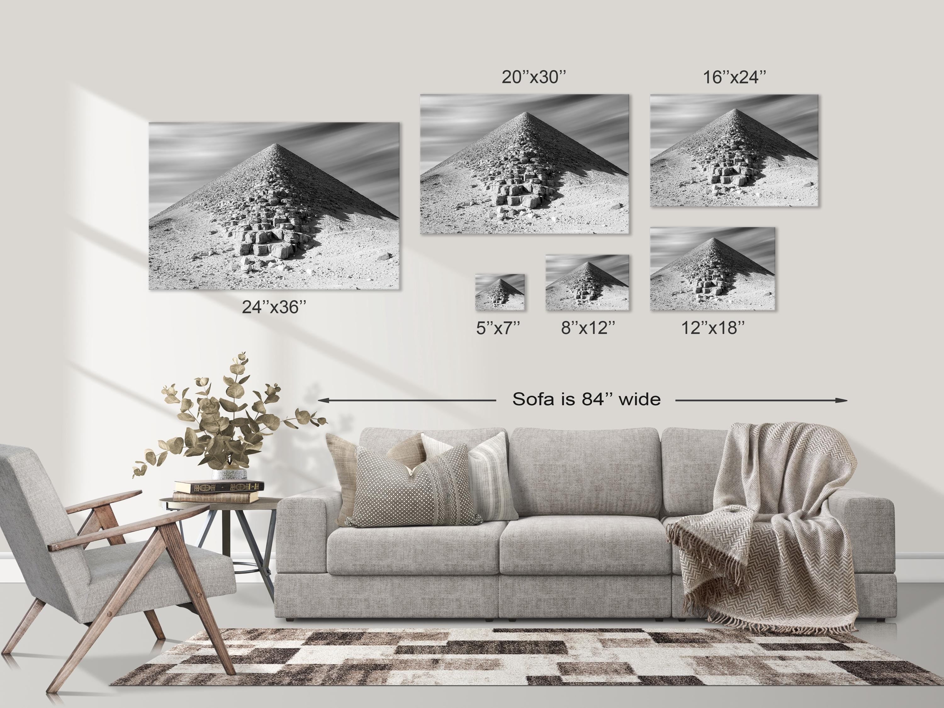 Black and White Red Pyramid
