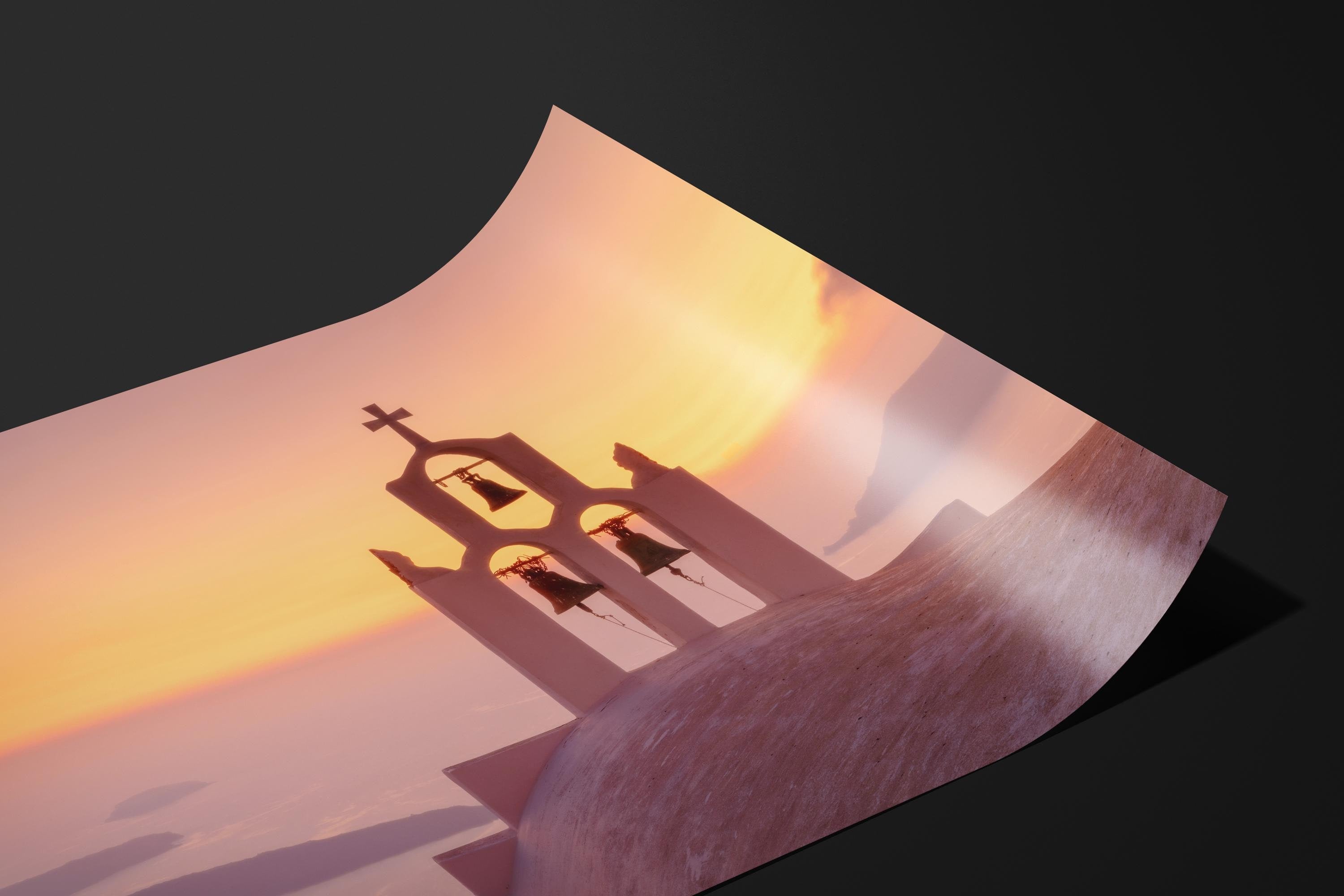 Santorini Church Bell Tower Sunset