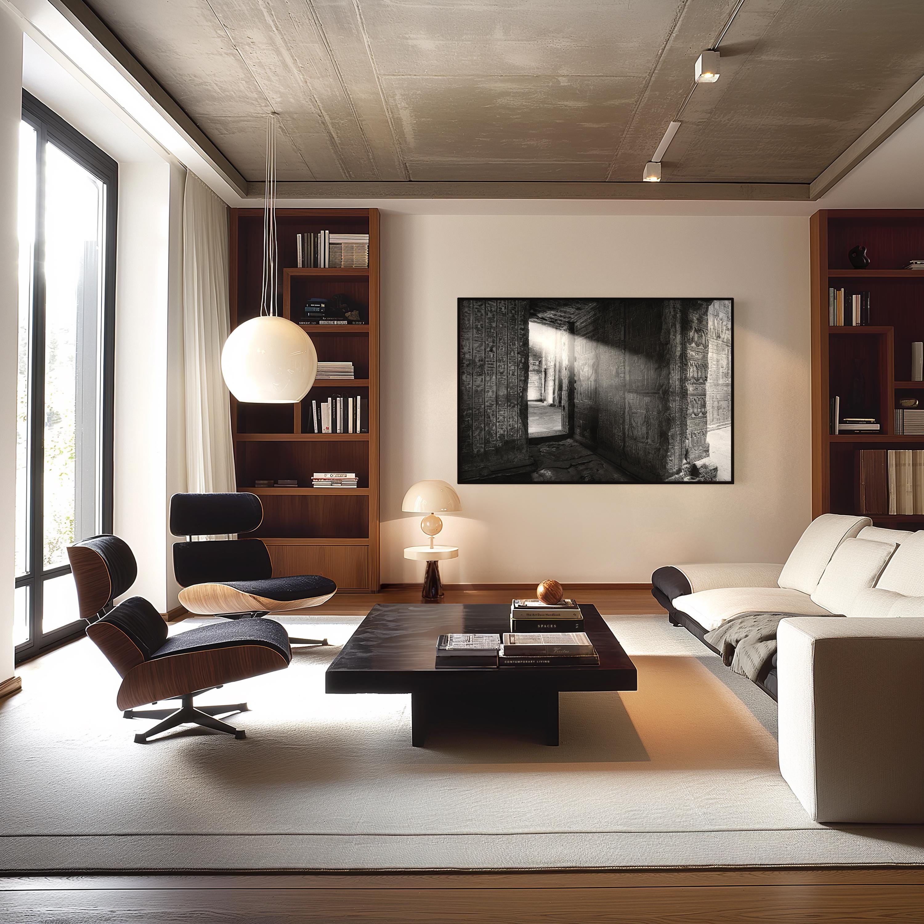 Ancient Egyptian Temple Light Beam