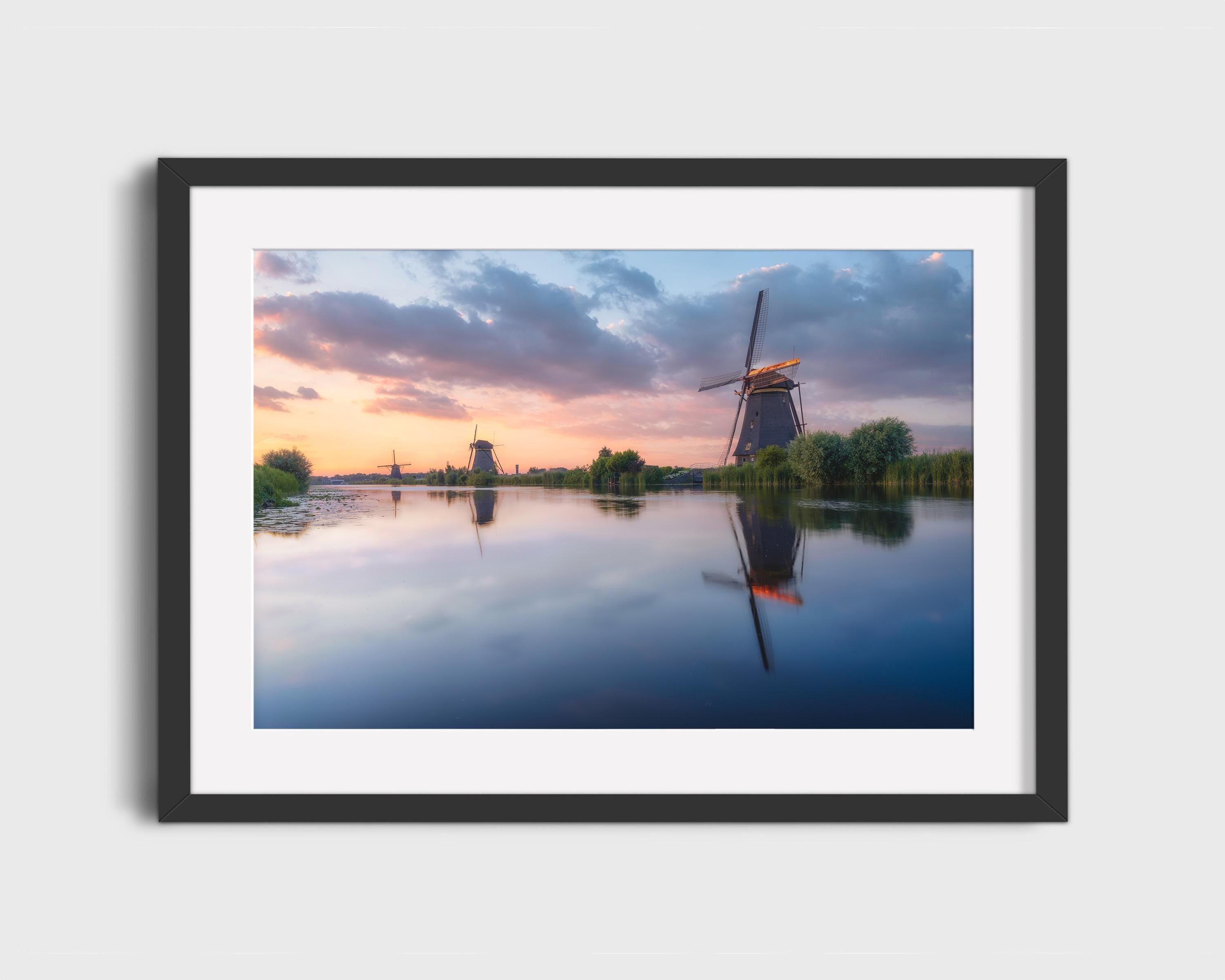 Kinderdijk Windmills at Sunset