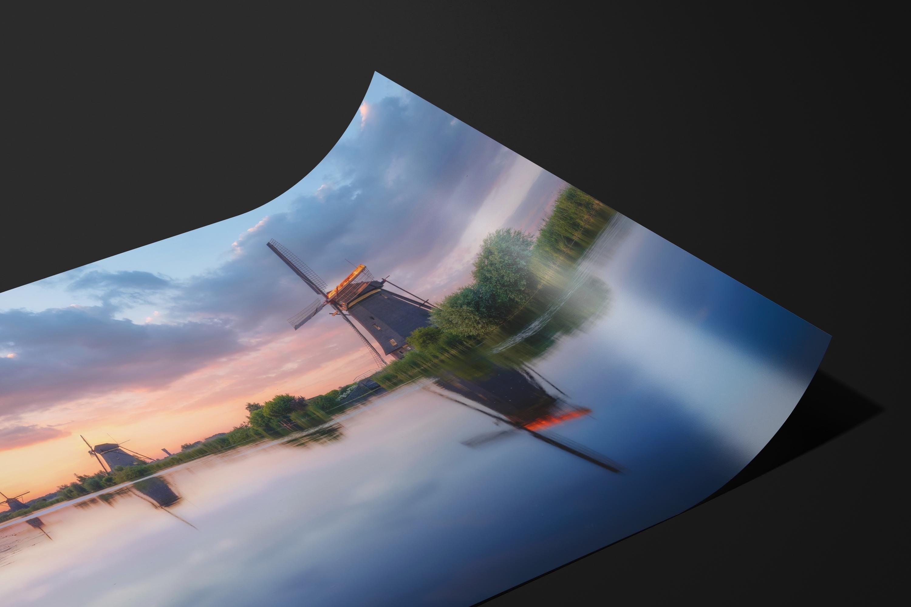 Kinderdijk Windmills at Sunset