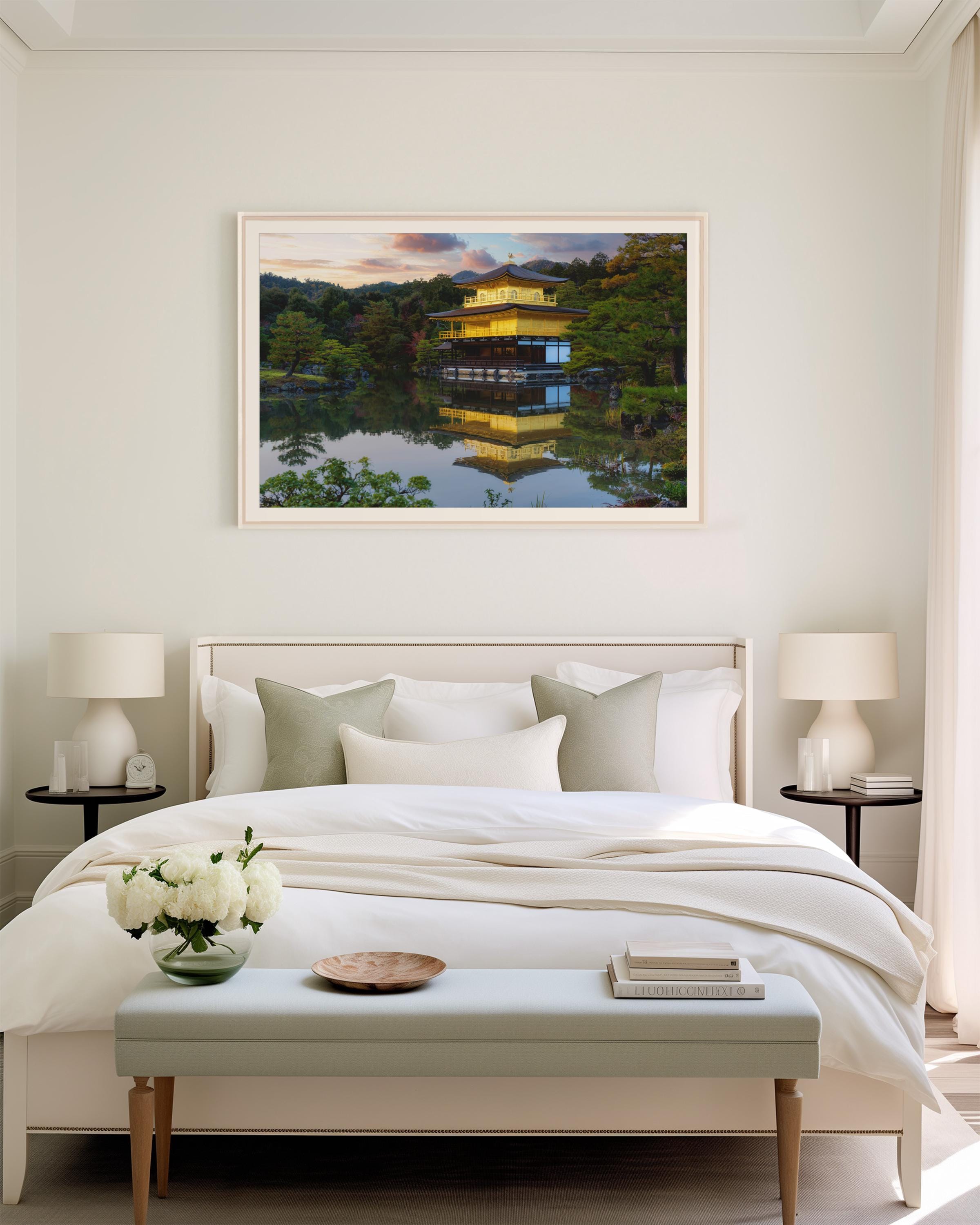 Golden Pavilion at Sunset