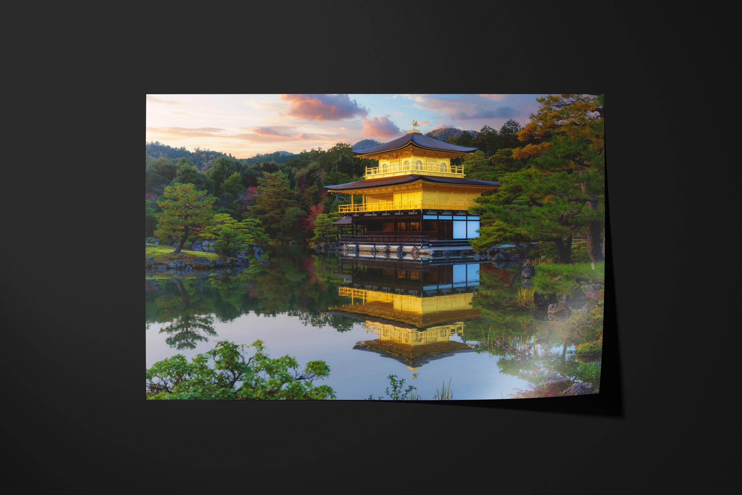 Golden Pavilion at Sunset