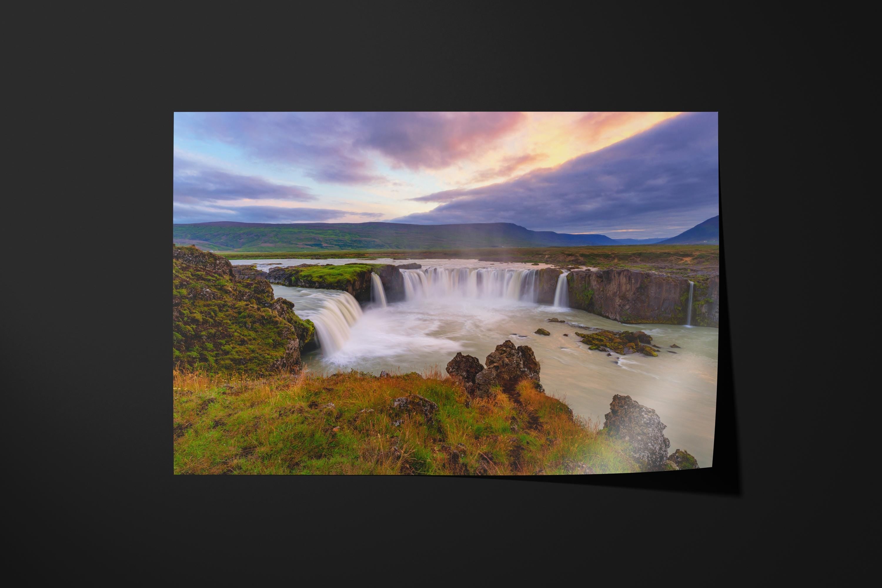 Godafoss Waterfall Sunset