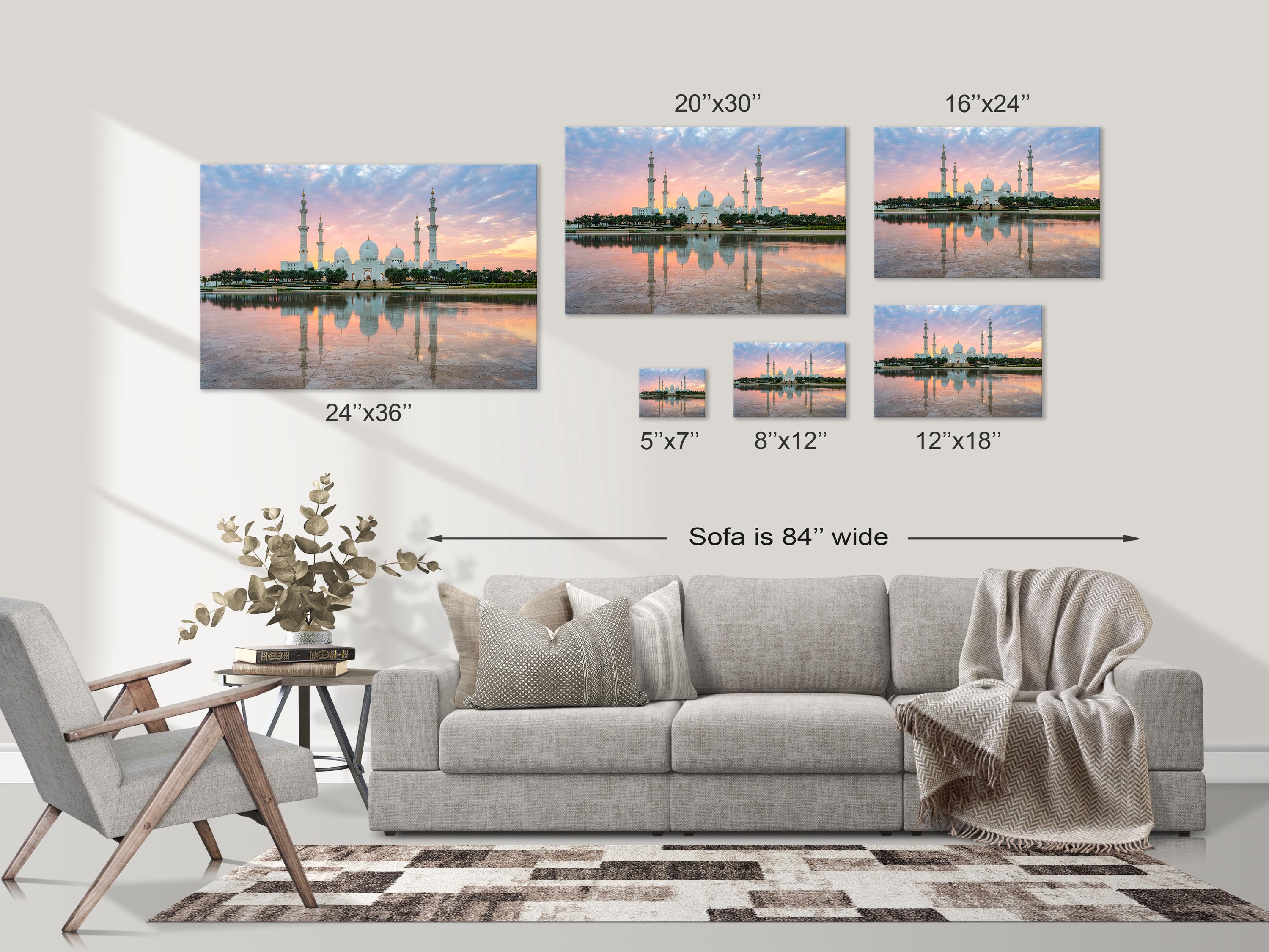 Sheikh Zayed Mosque Blue Reflection