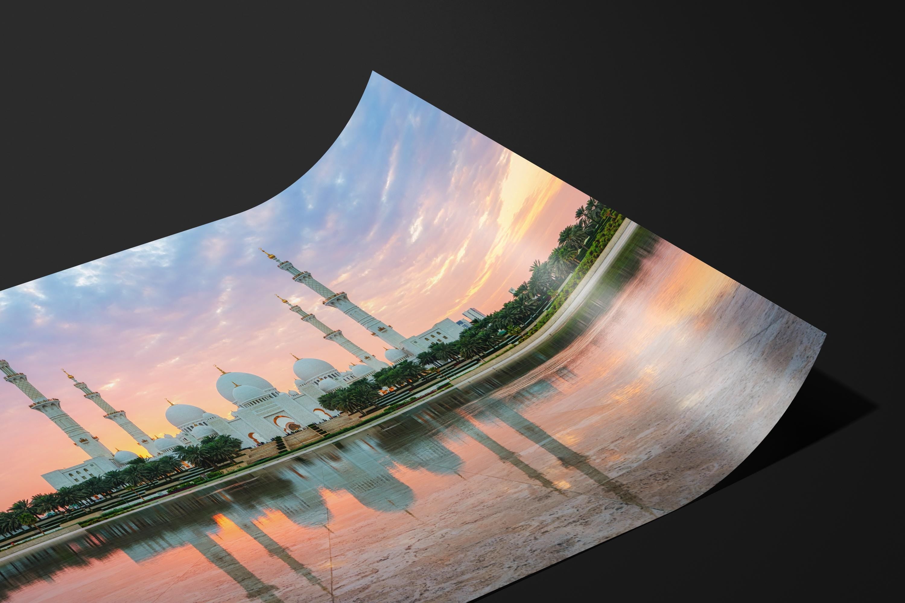 Sheikh Zayed Mosque Blue Reflection