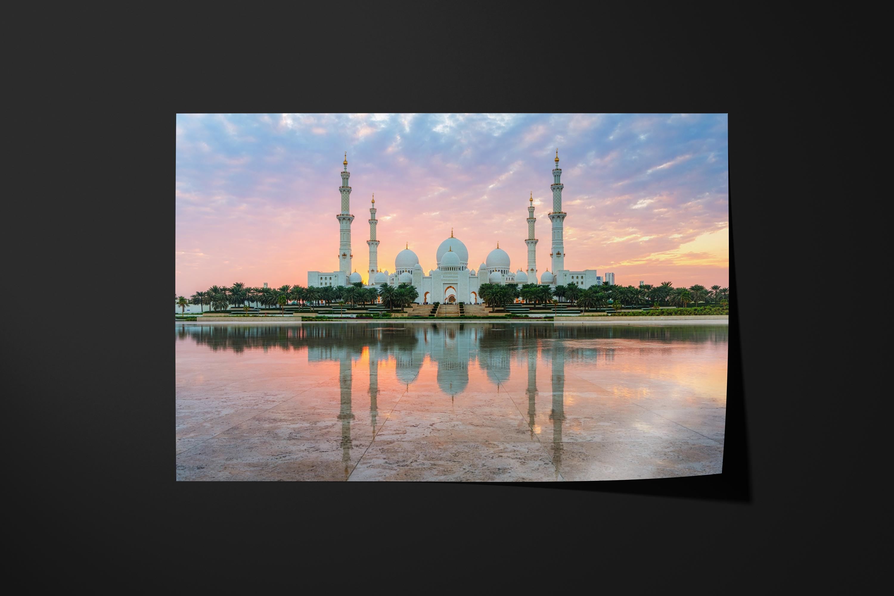 Sheikh Zayed Mosque Blue Reflection