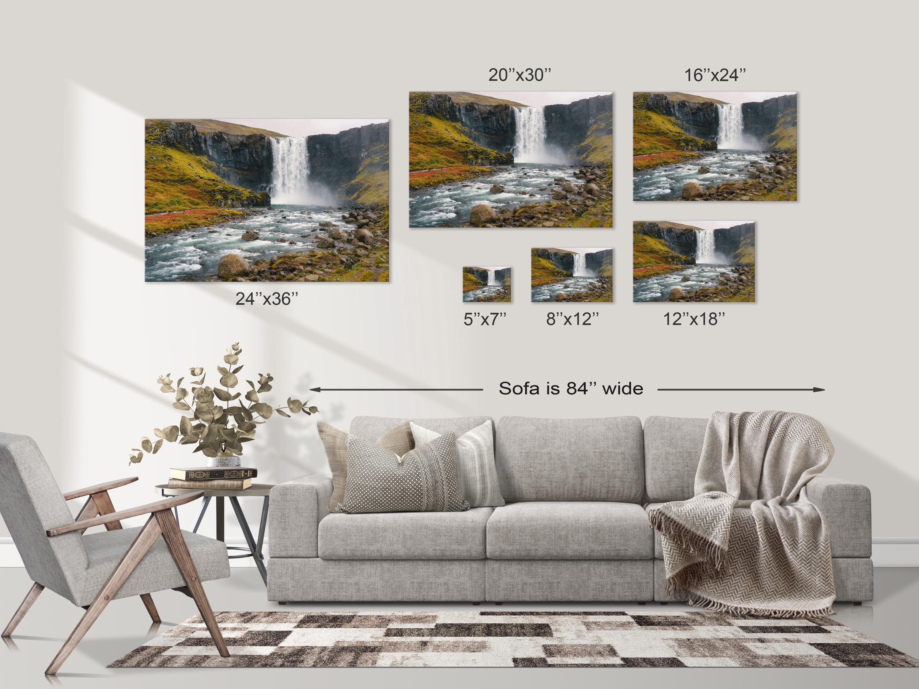 Gufufoss Waterfall