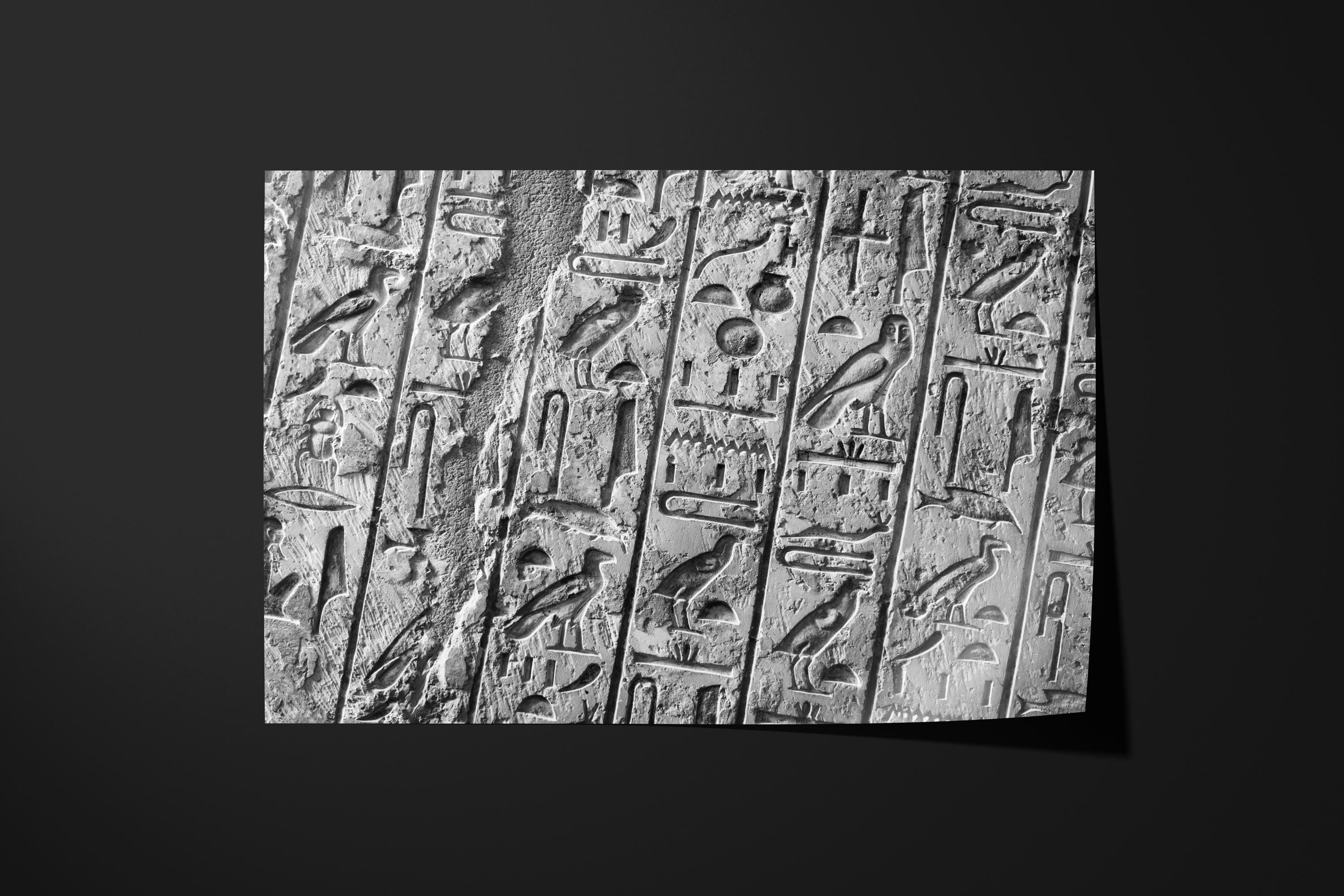 Egyptian Hieroglyphs Distressed