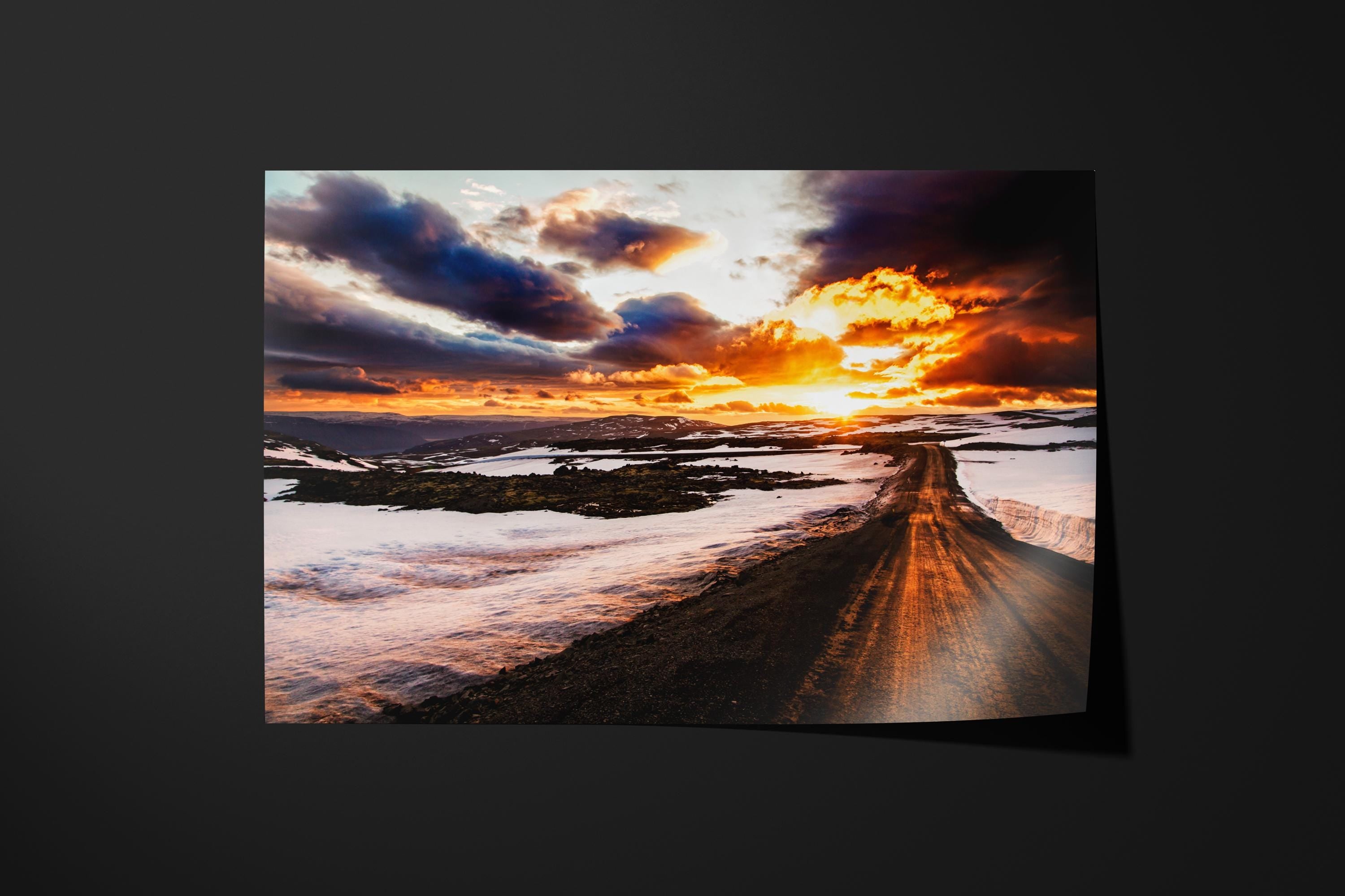 Iceland Road Sunset