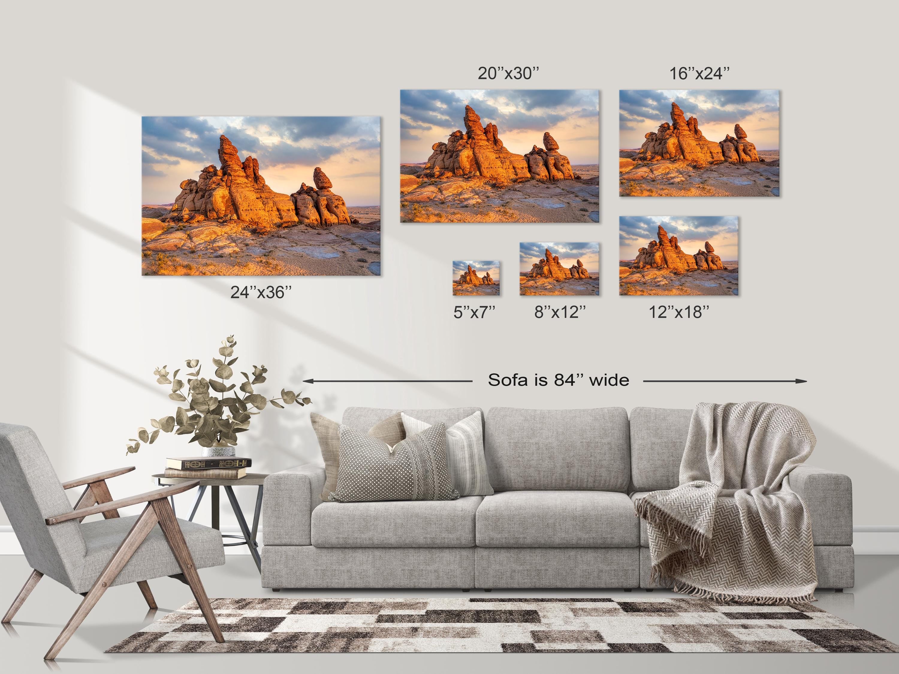 Golden Desert Rock Formation