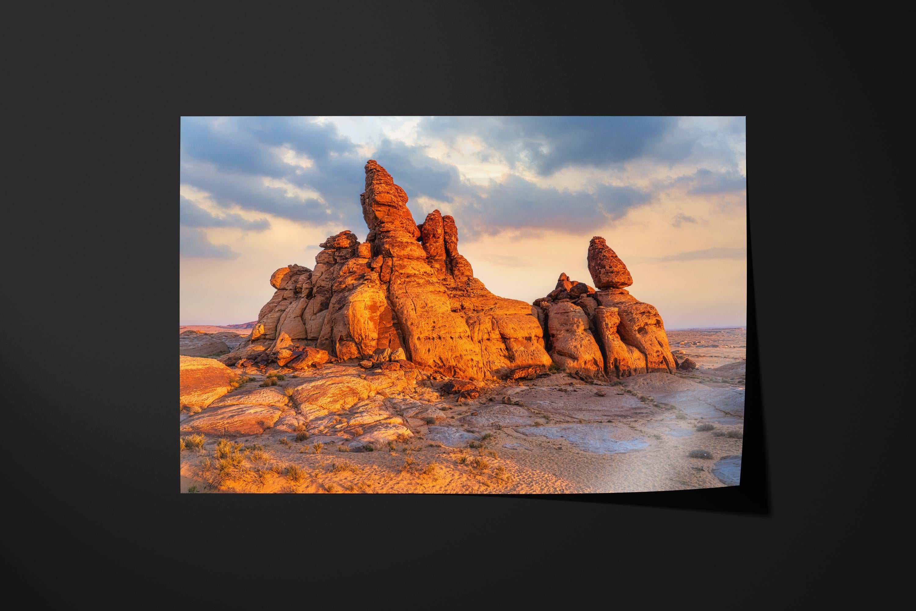Golden Desert Rock Formation