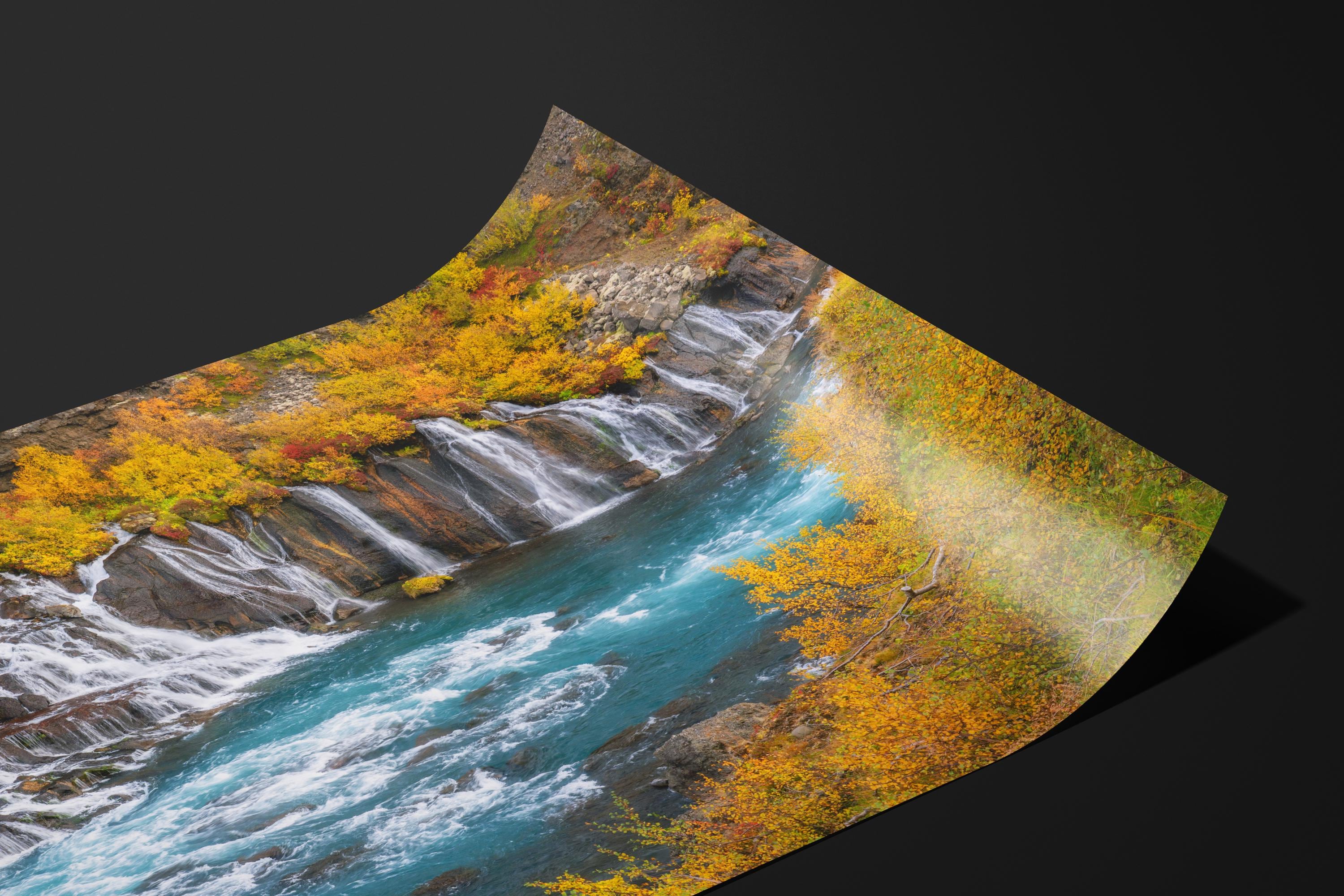 Hraunfossar Waterfall