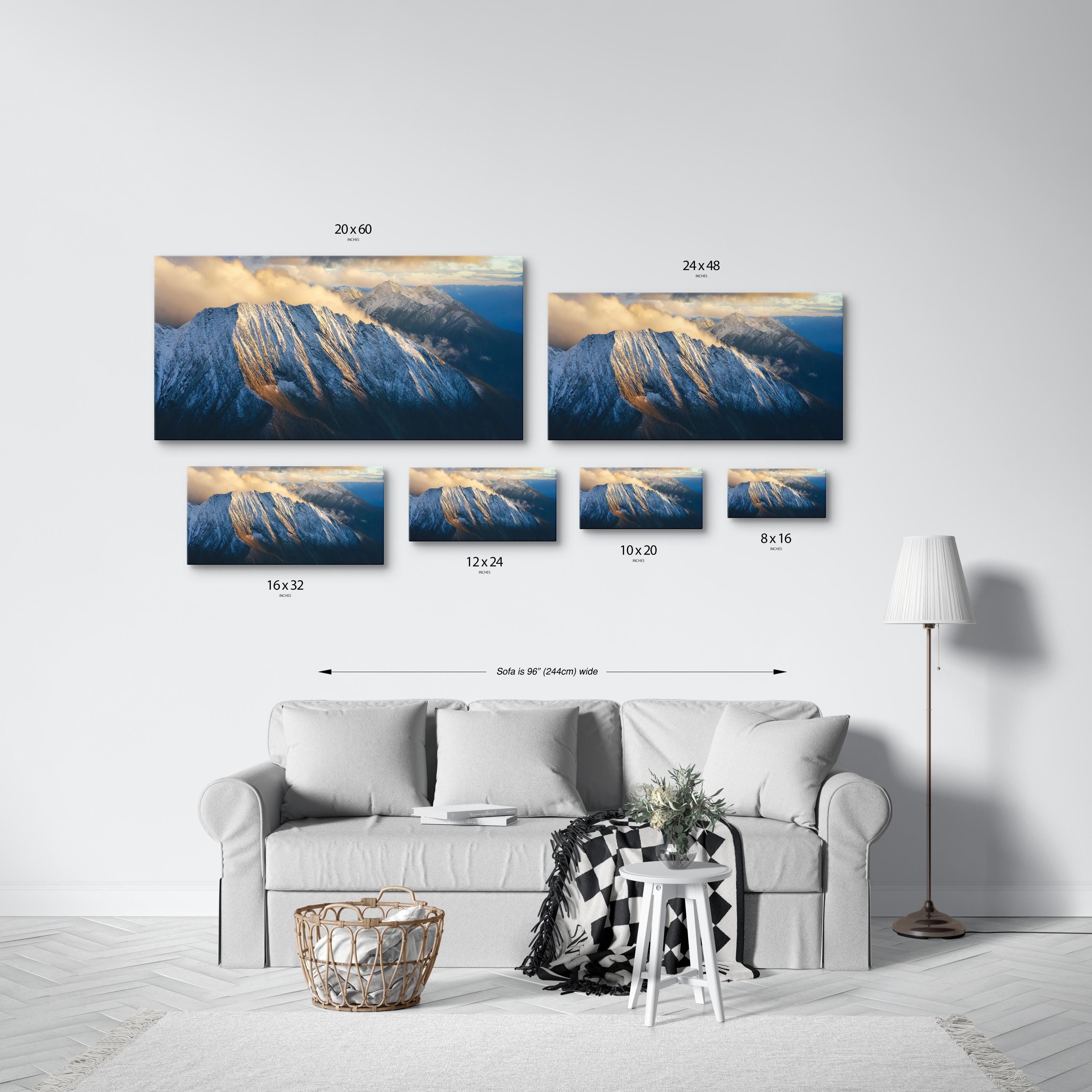 Golden Hour Snowy Peaks
