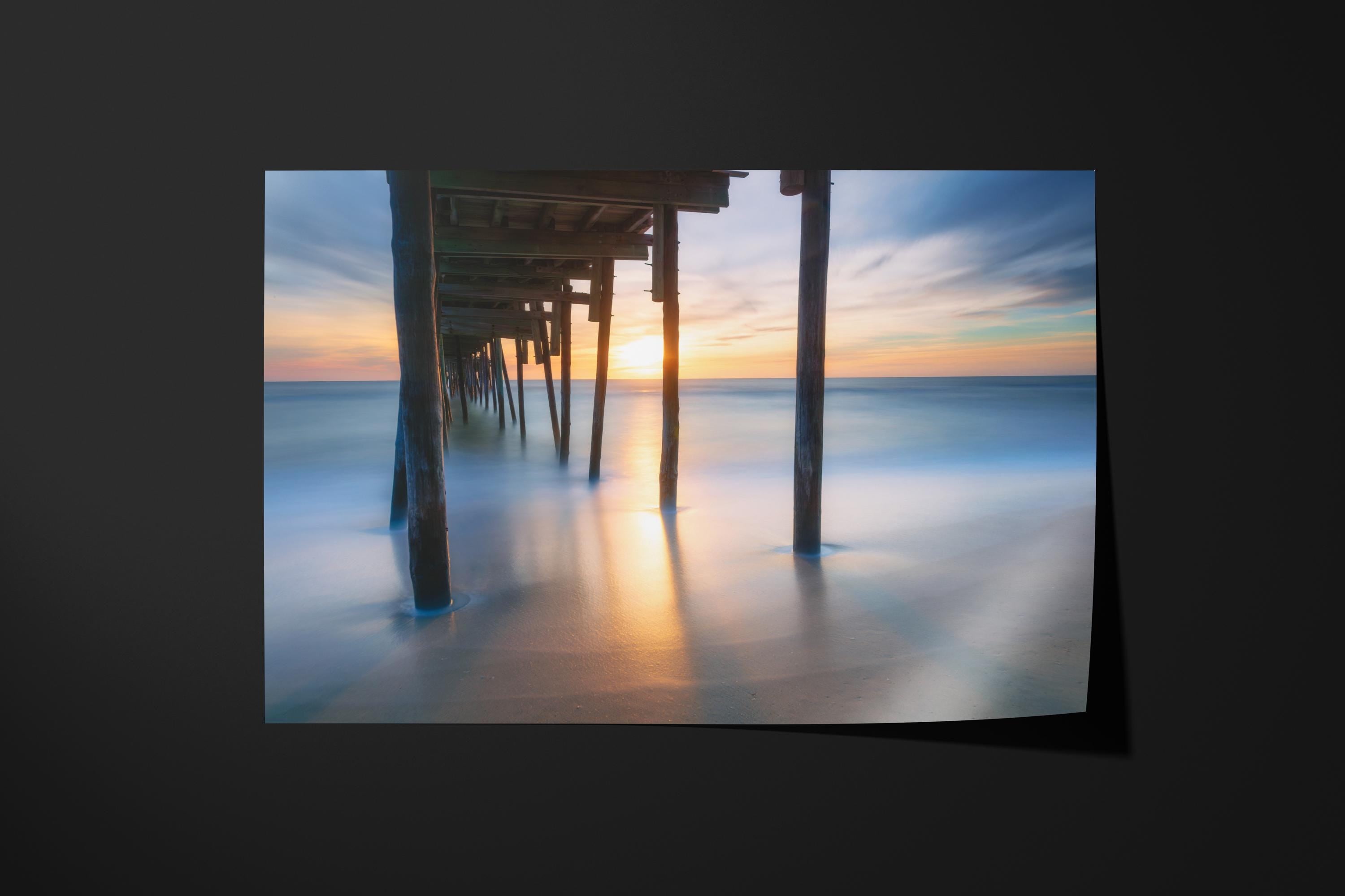 Ocean Sunrise Under Pier