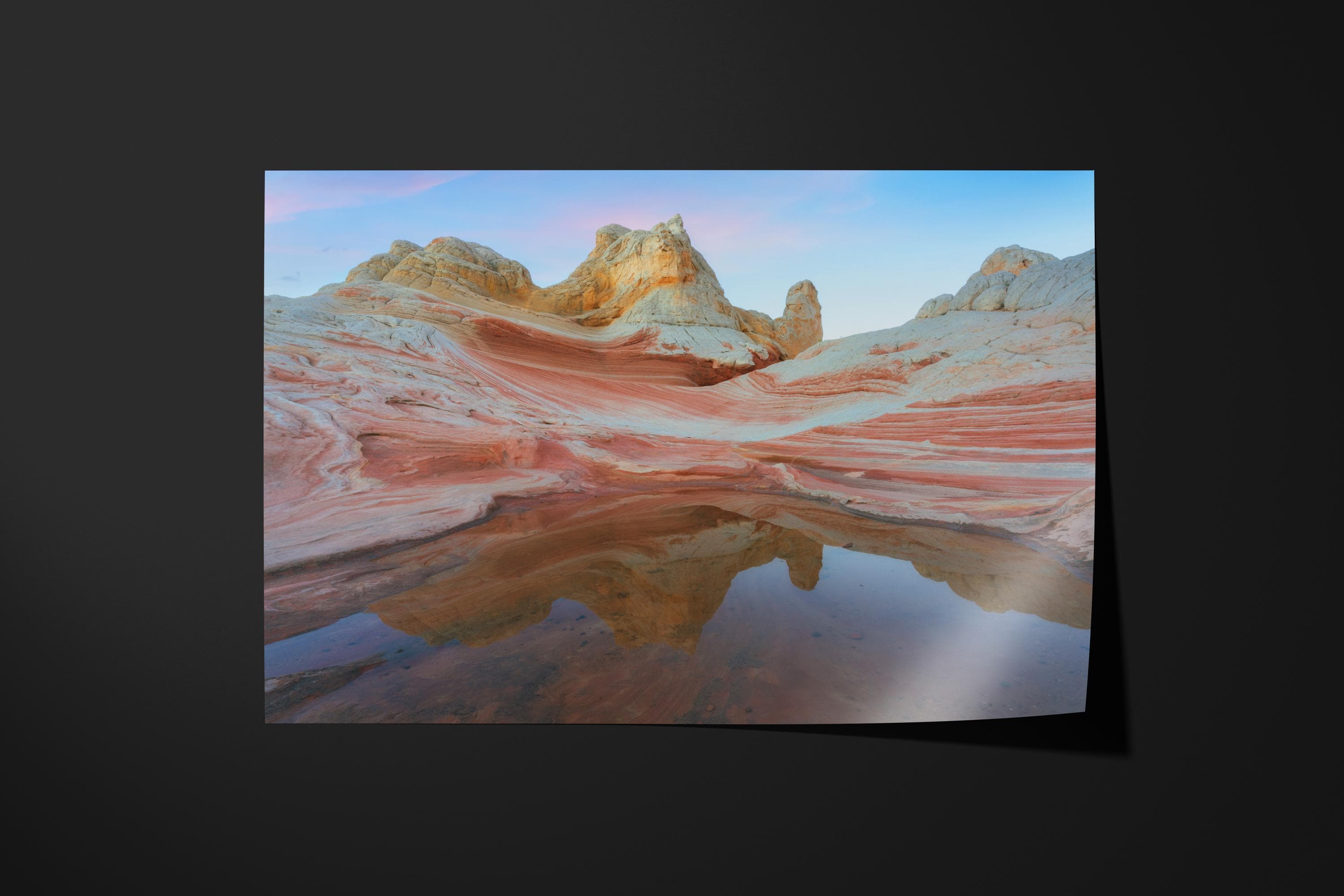 White Pocket Reflection at Sunset