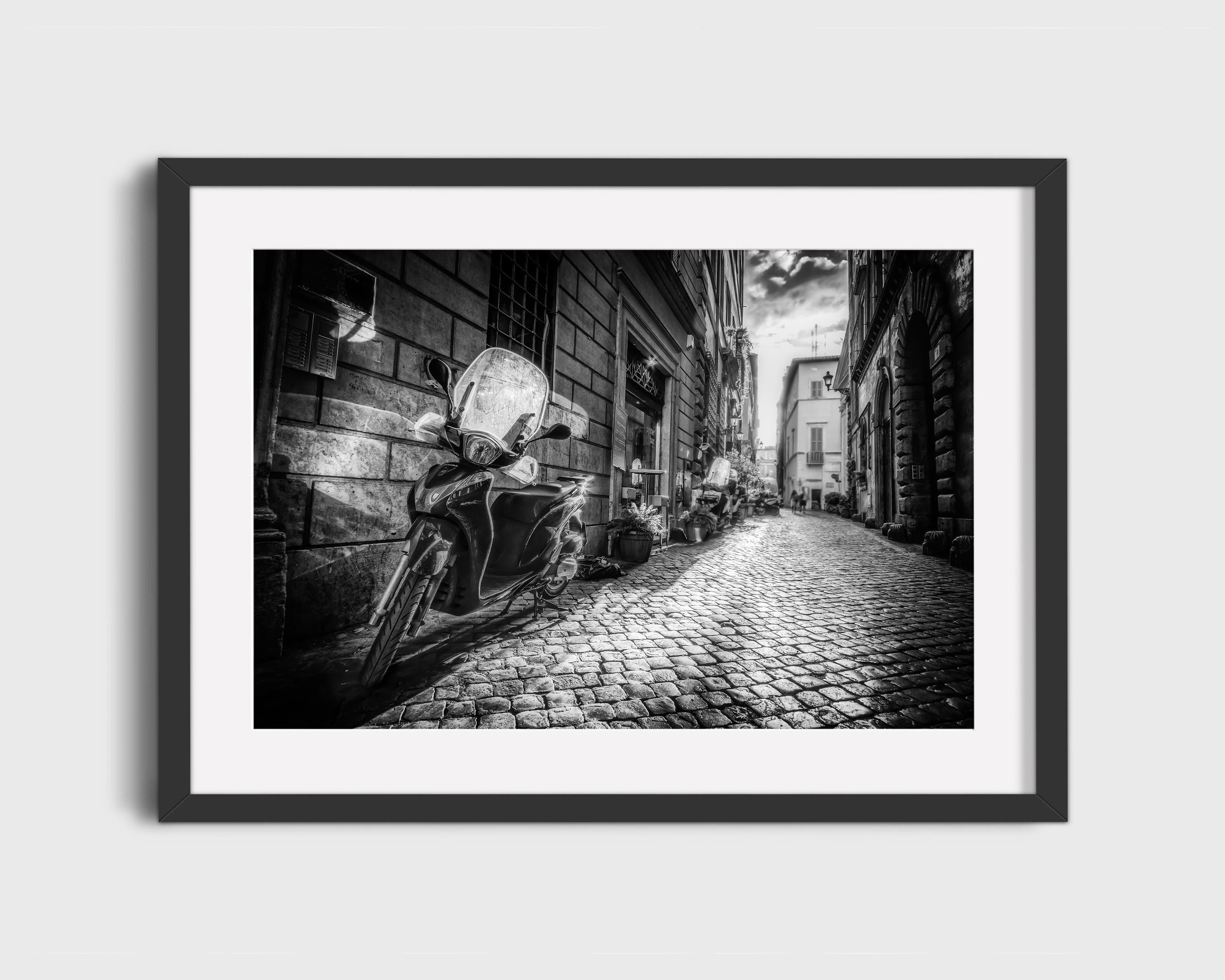 Black and White Rome Alley Scooter