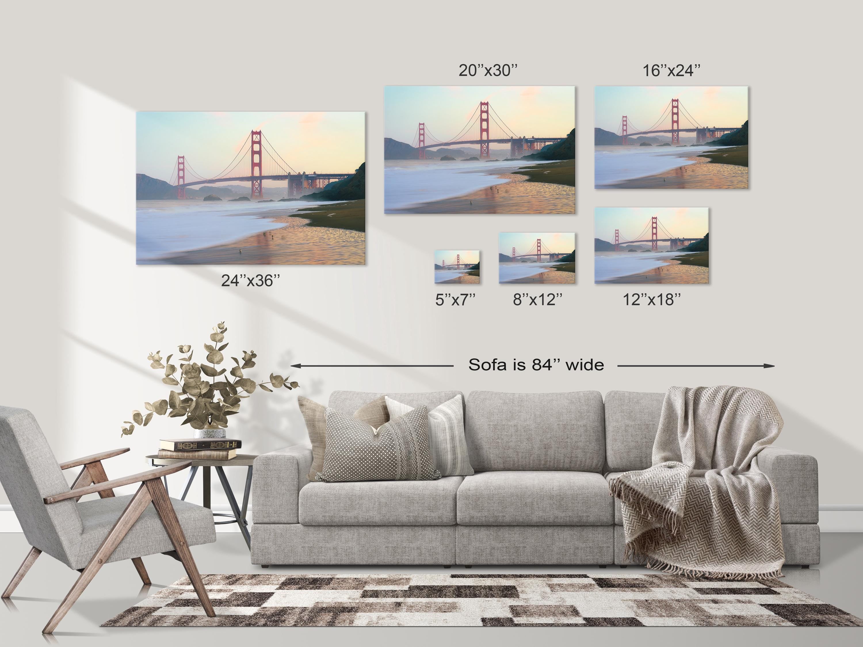 Golden Gate Bridge Misty Sunrise