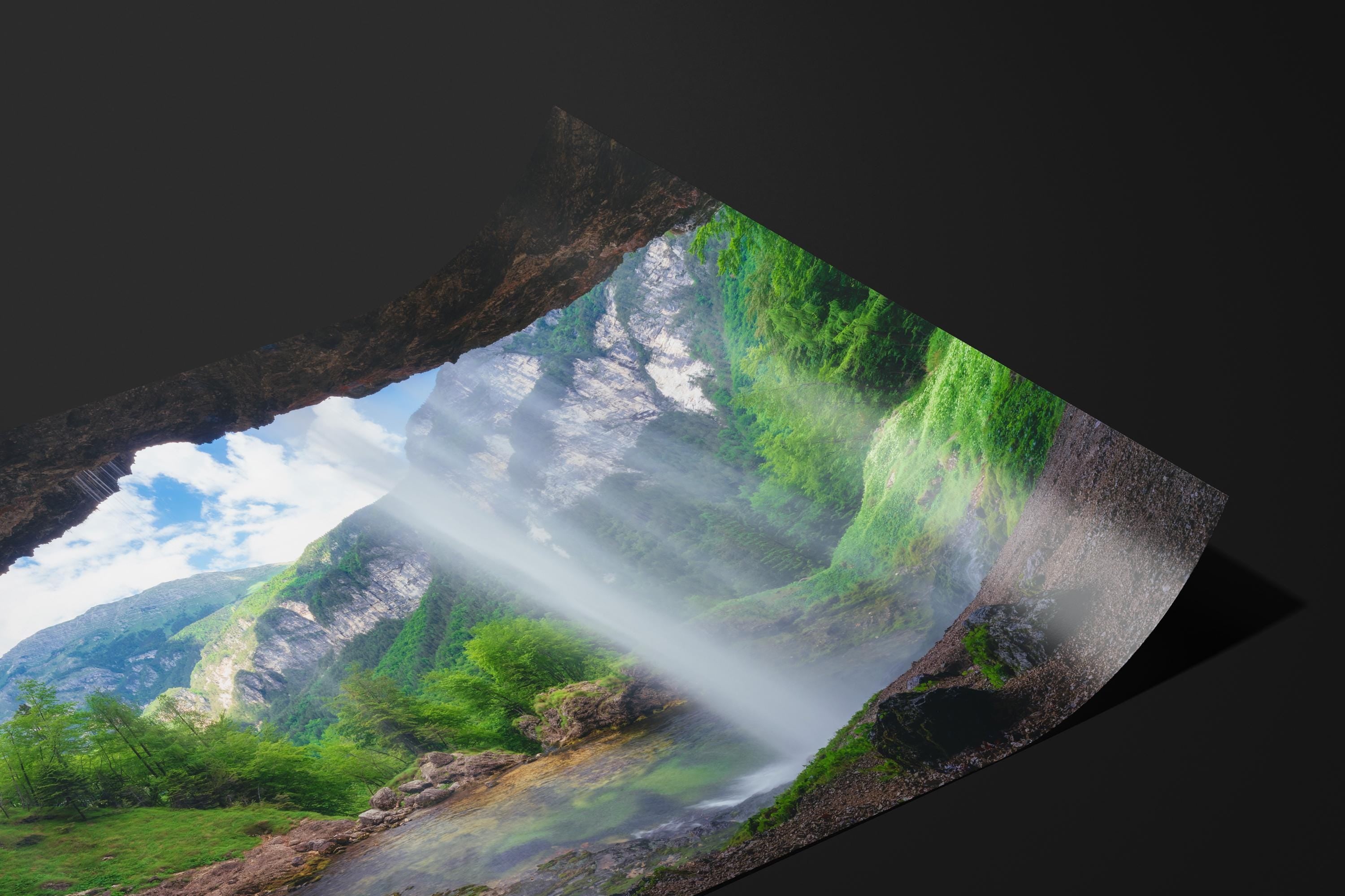 Goriuda Waterfall Cave View