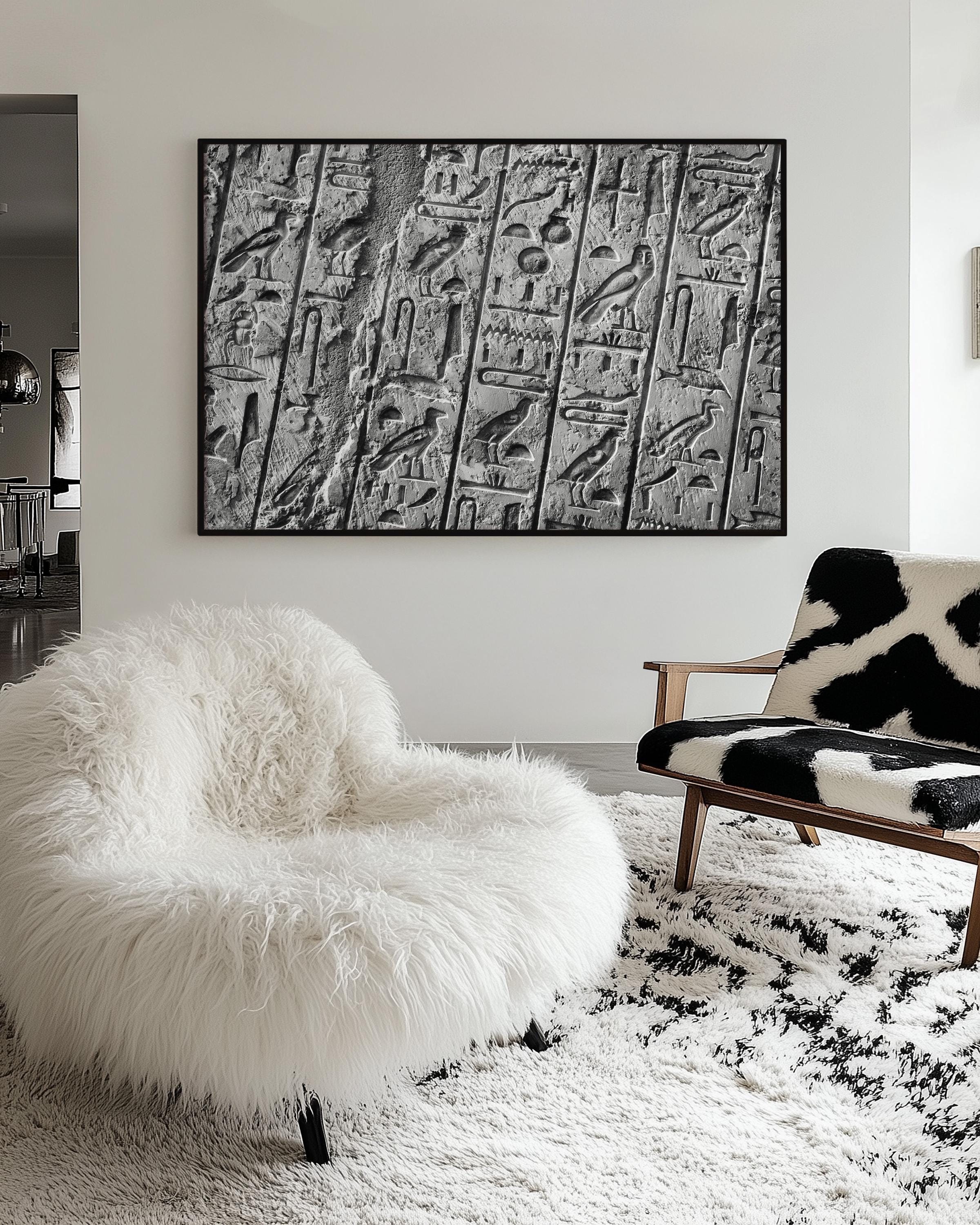 Egyptian Hieroglyphs Distressed
