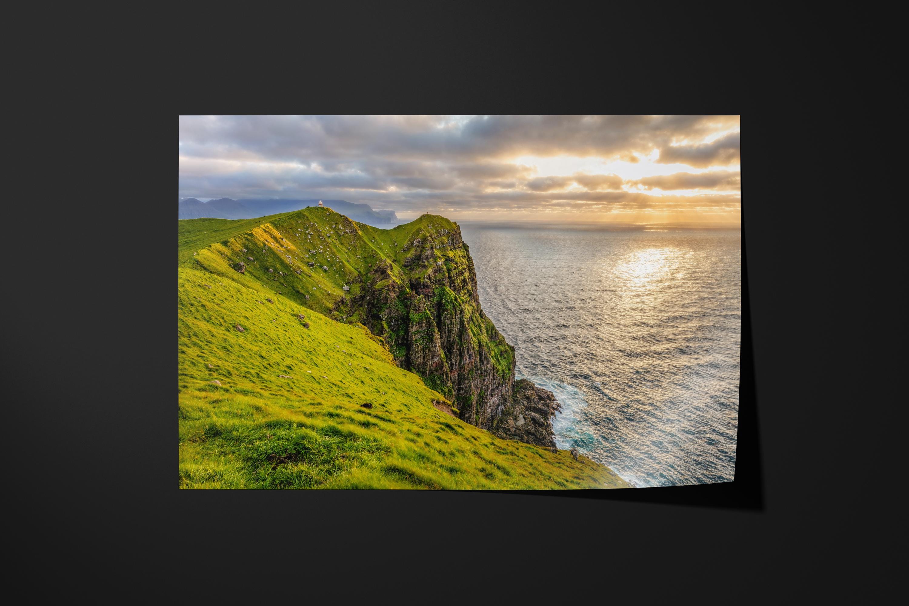 Kallur Lighthouse Faroe Islands Sunset