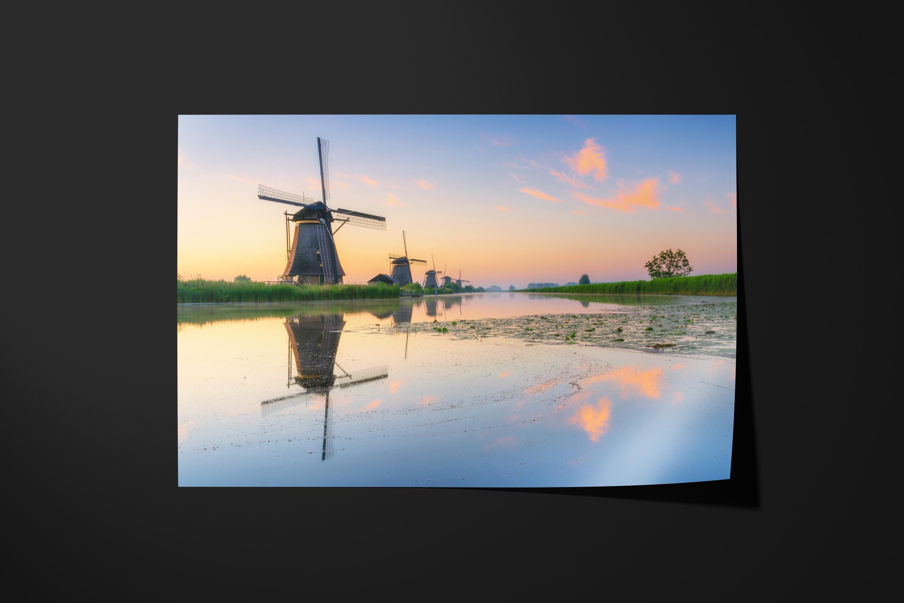 Kinderdijk Windmills at Sunrise