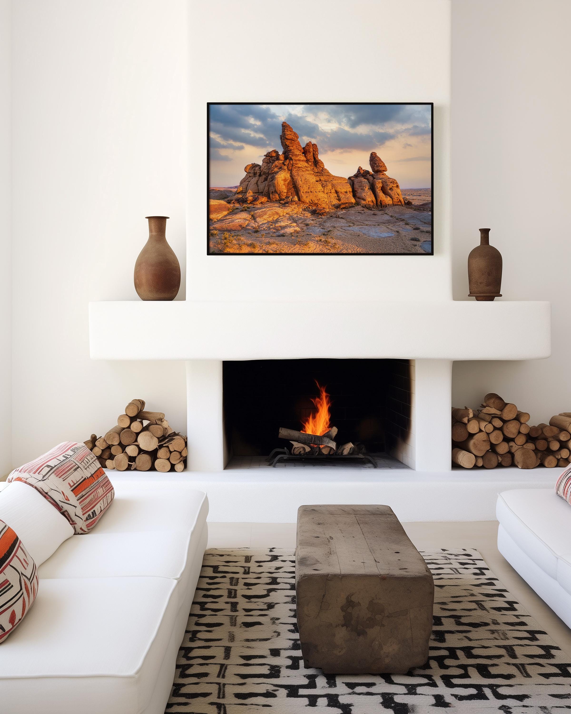 Golden Desert Rock Formation