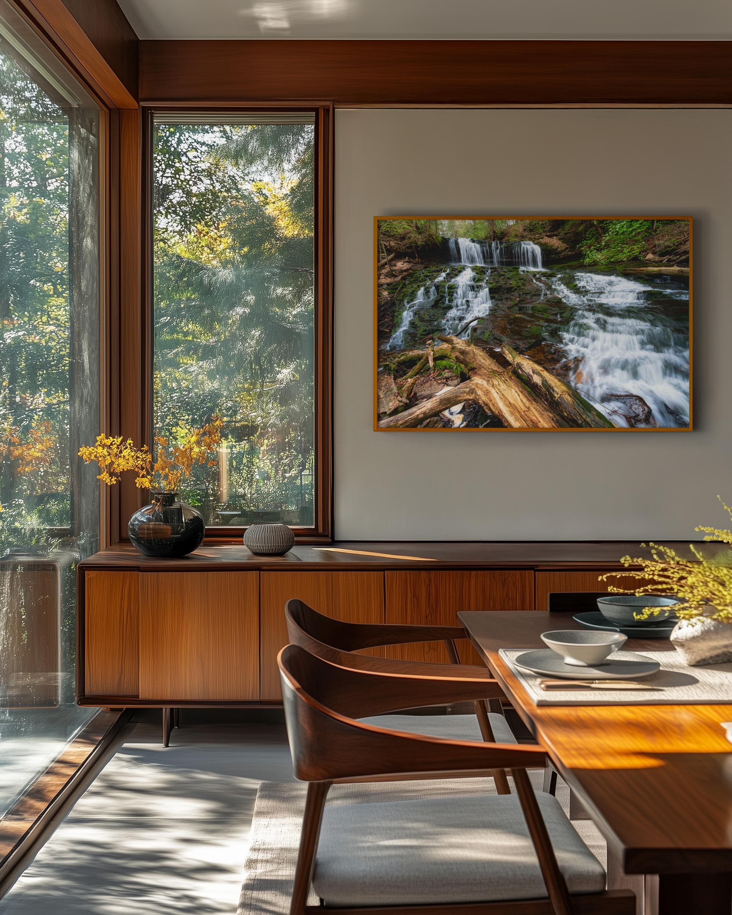 Ricketts Glen Rustic Forest Waterfall