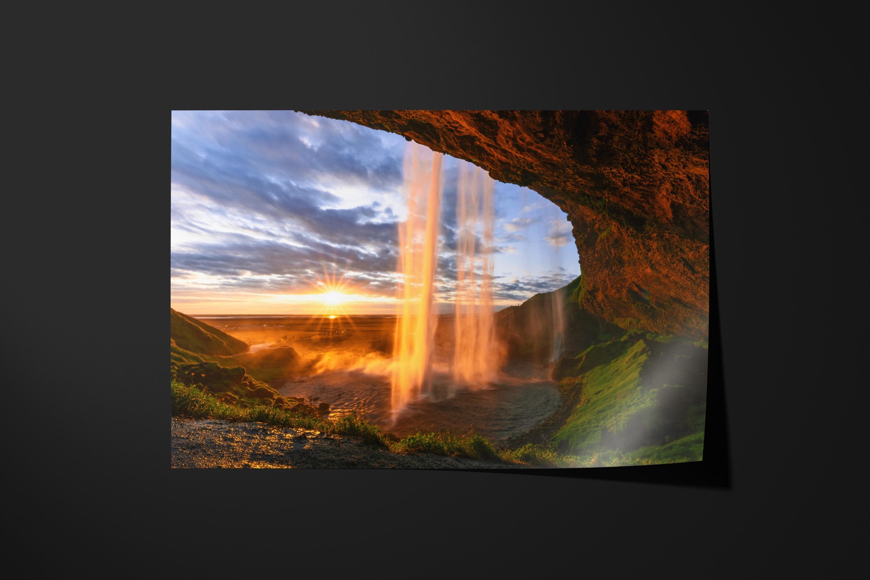 Seljalandsfoss Waterfall Sunset