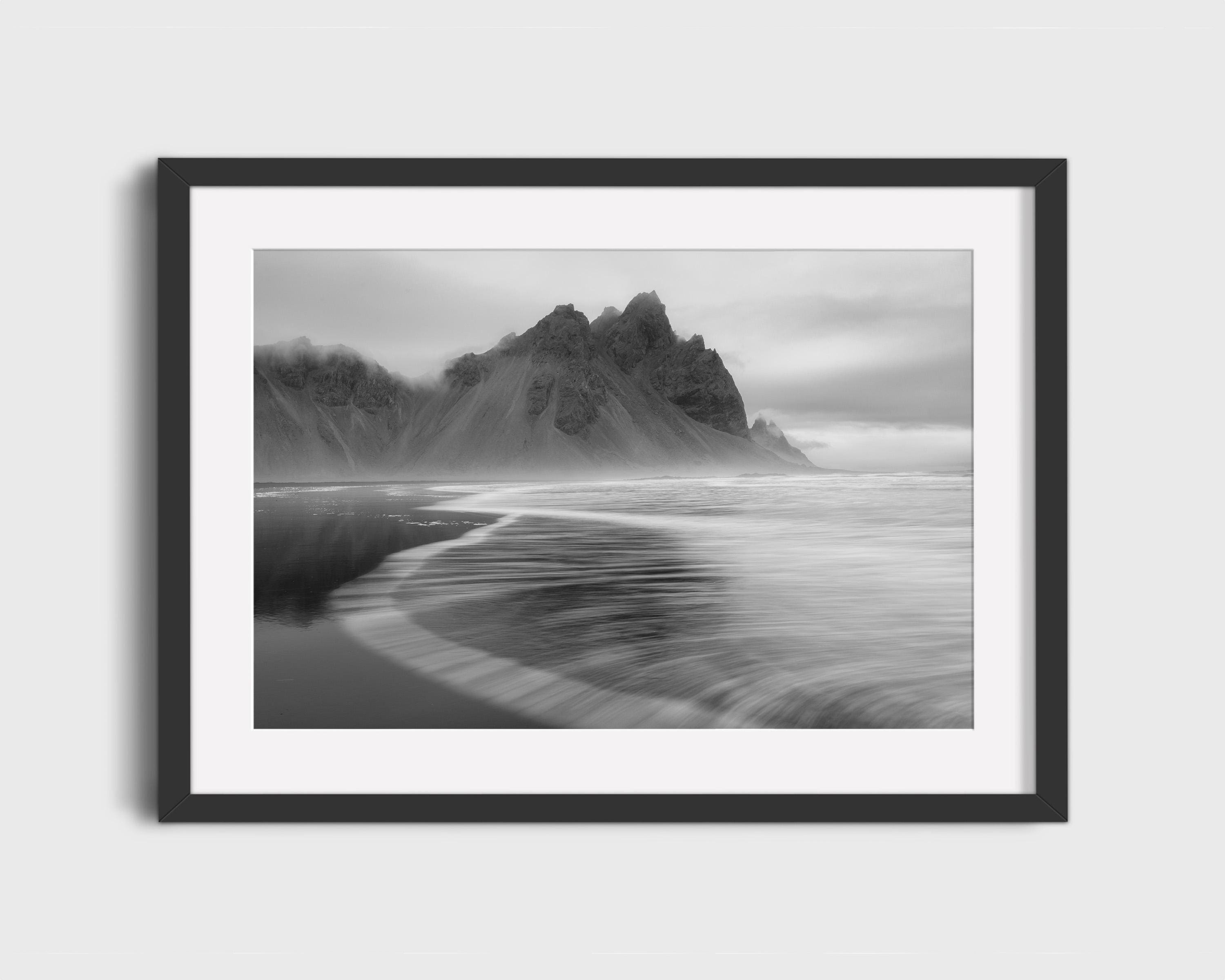Stokksnes Black & White Iceland Seascape