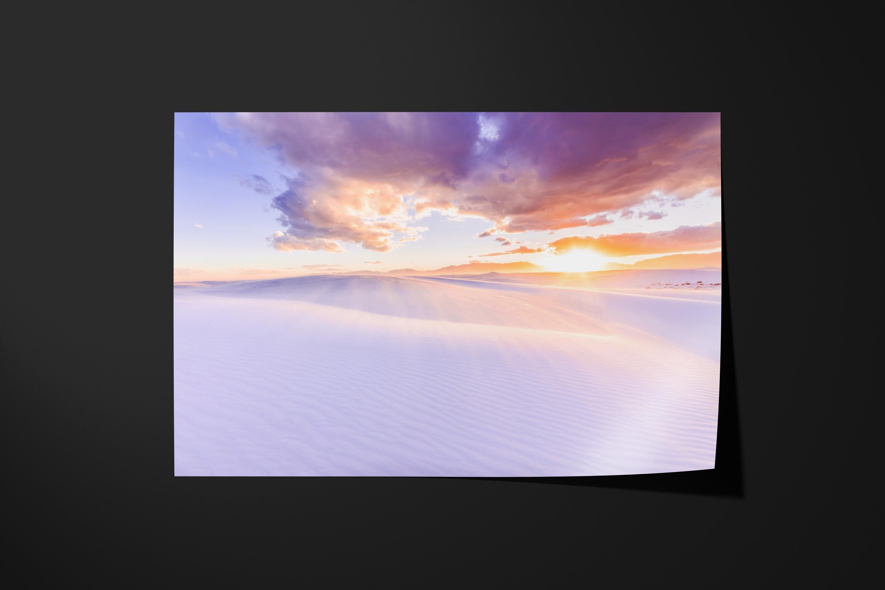 Sunset Over White Sands Desert