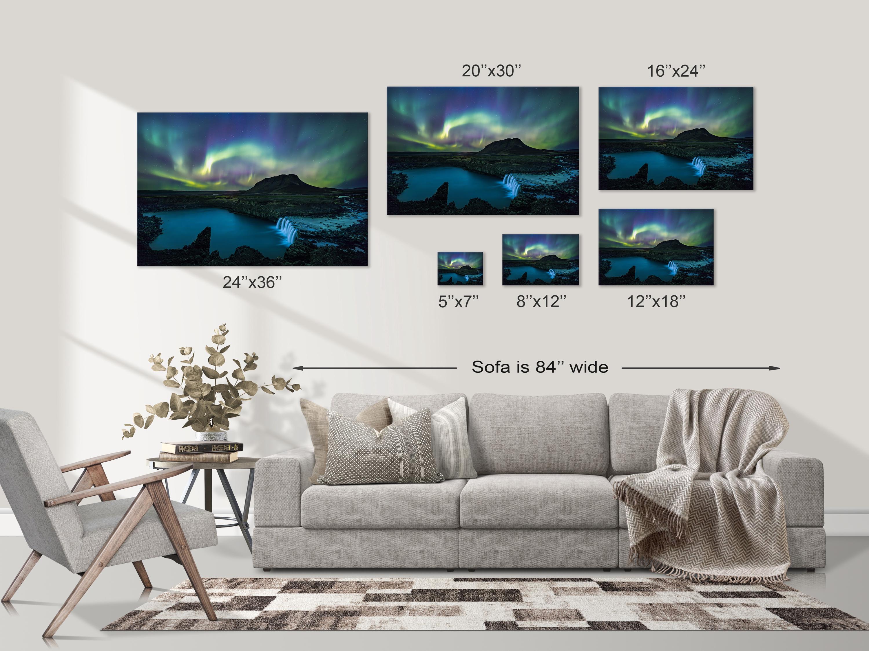 Þjófafoss Aurora Borealis Waterfall